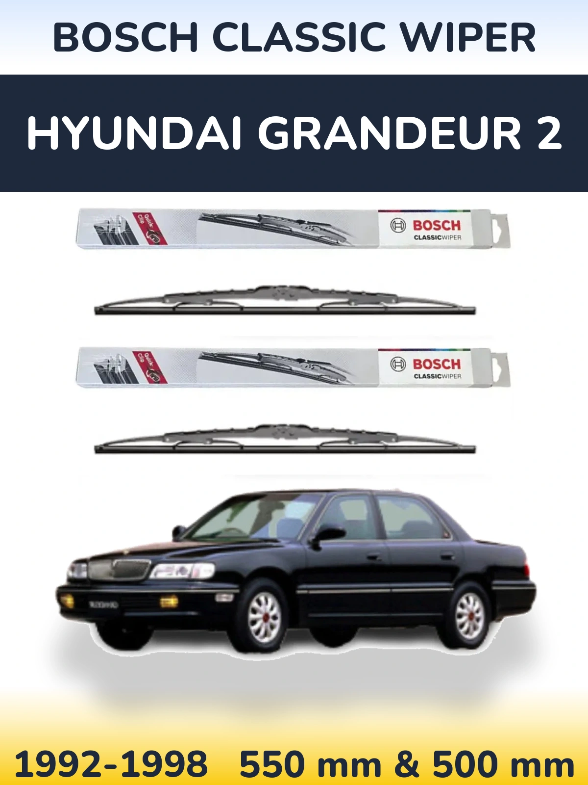 Torkarblad BOSCH Classic Wiper för Hyundai Grandeur 2