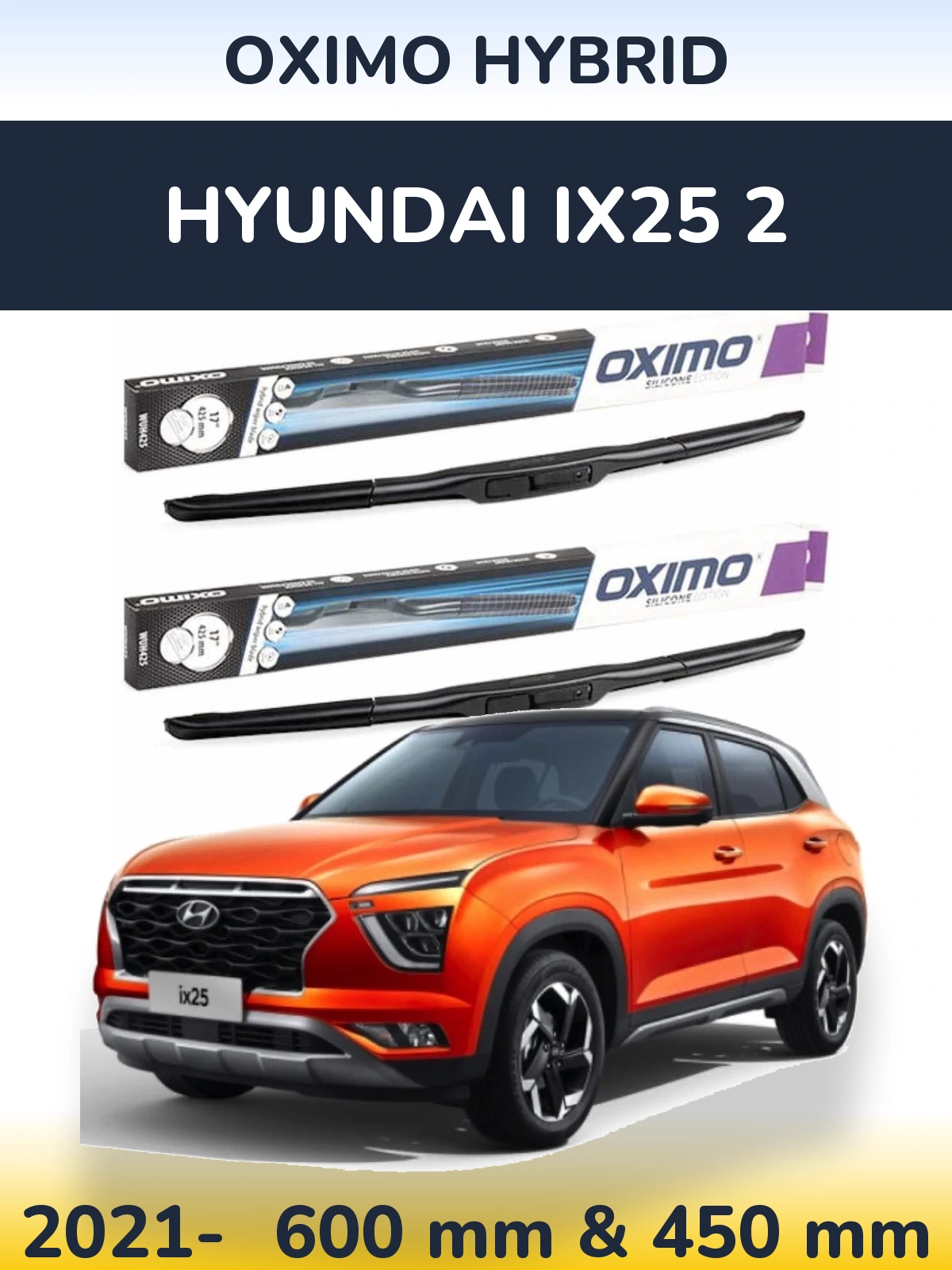 Torkarblad Oximo Hybrid för Hyundai ix25 2