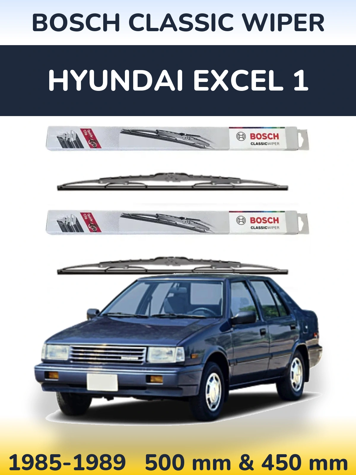 Torkarblad BOSCH Classic Wiper för Hyundai Excel 1