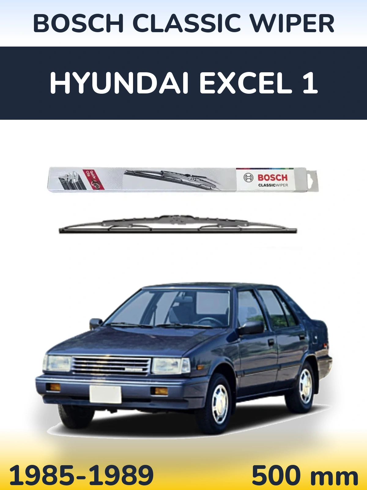 Torkarblad BOSCH Classic Wiper för Hyundai Excel 1
