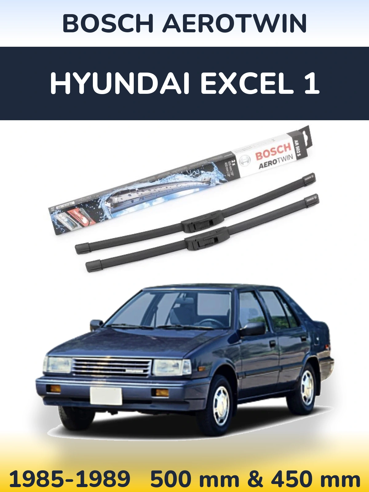 Torkarblad BOSCH AeroTwin för Hyundai Excel 1
