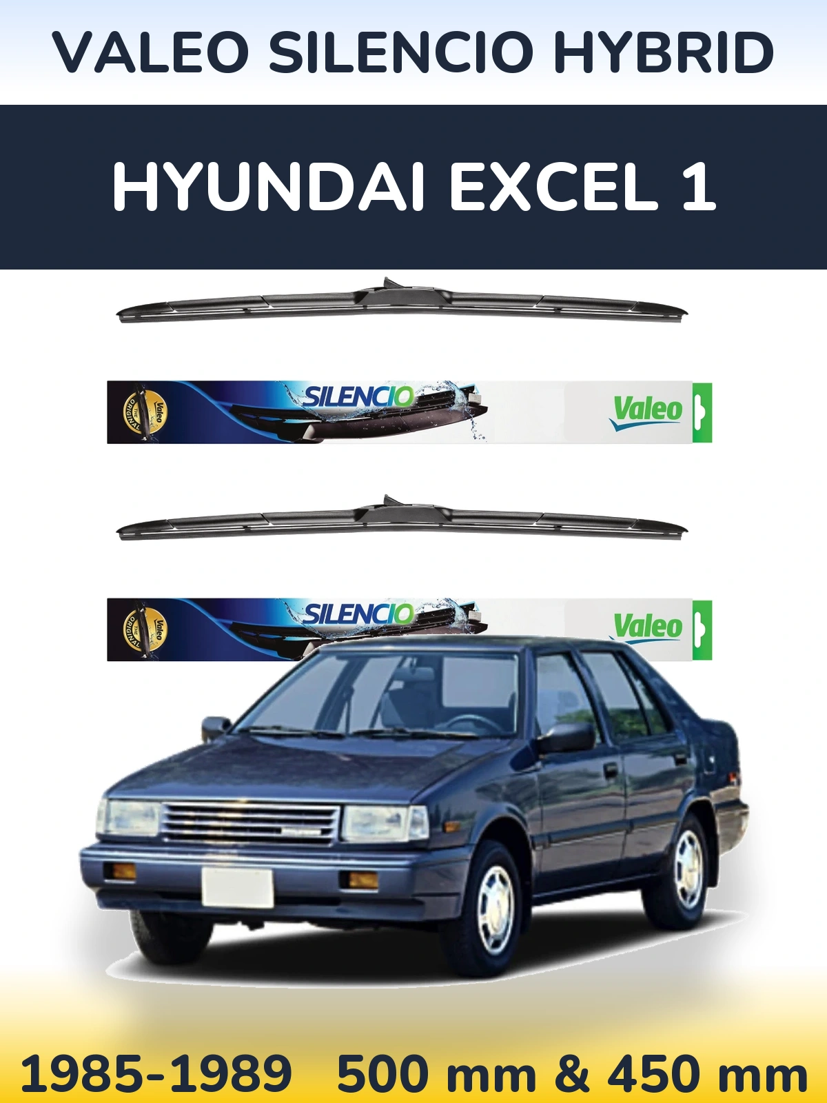 Torkarblad Valeo Silencio Hybrid för Hyundai Excel 1