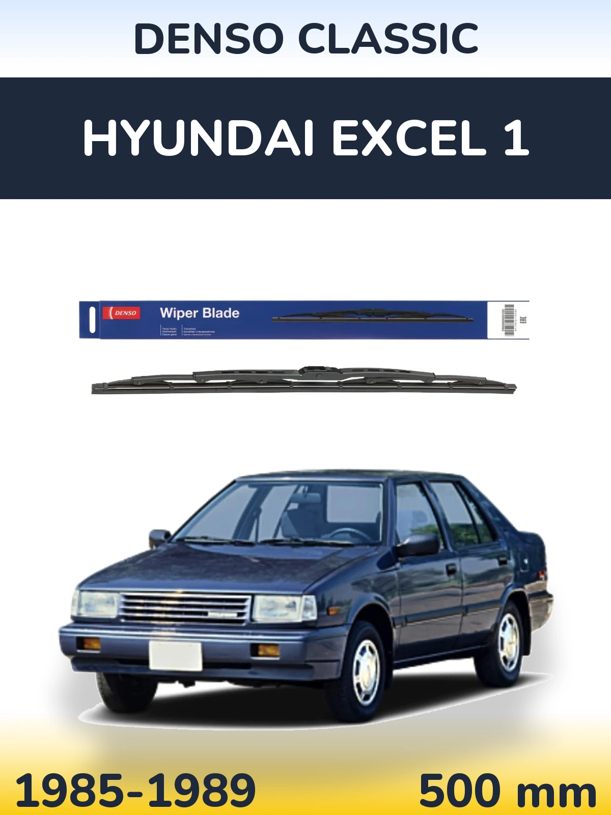 Torkarblad Denso Classic för Hyundai Excel 1