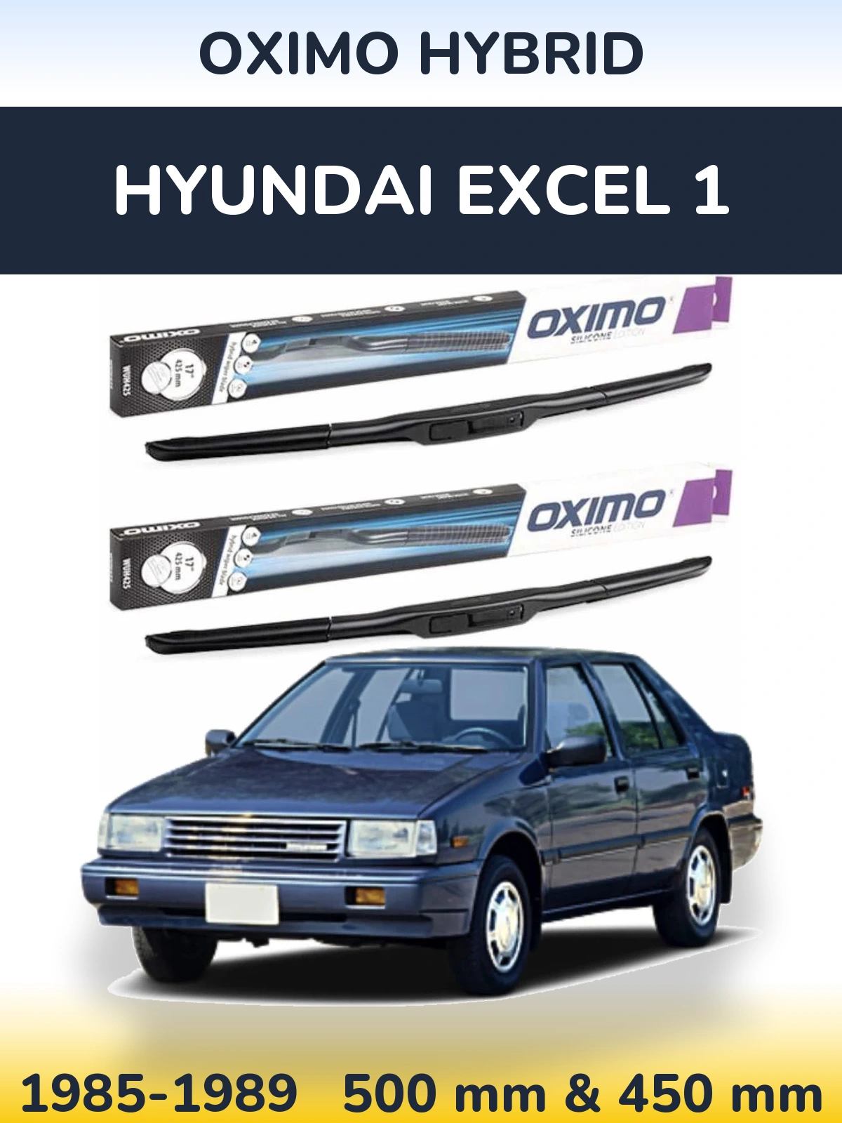 Torkarblad Oximo Hybrid för Hyundai Excel 1
