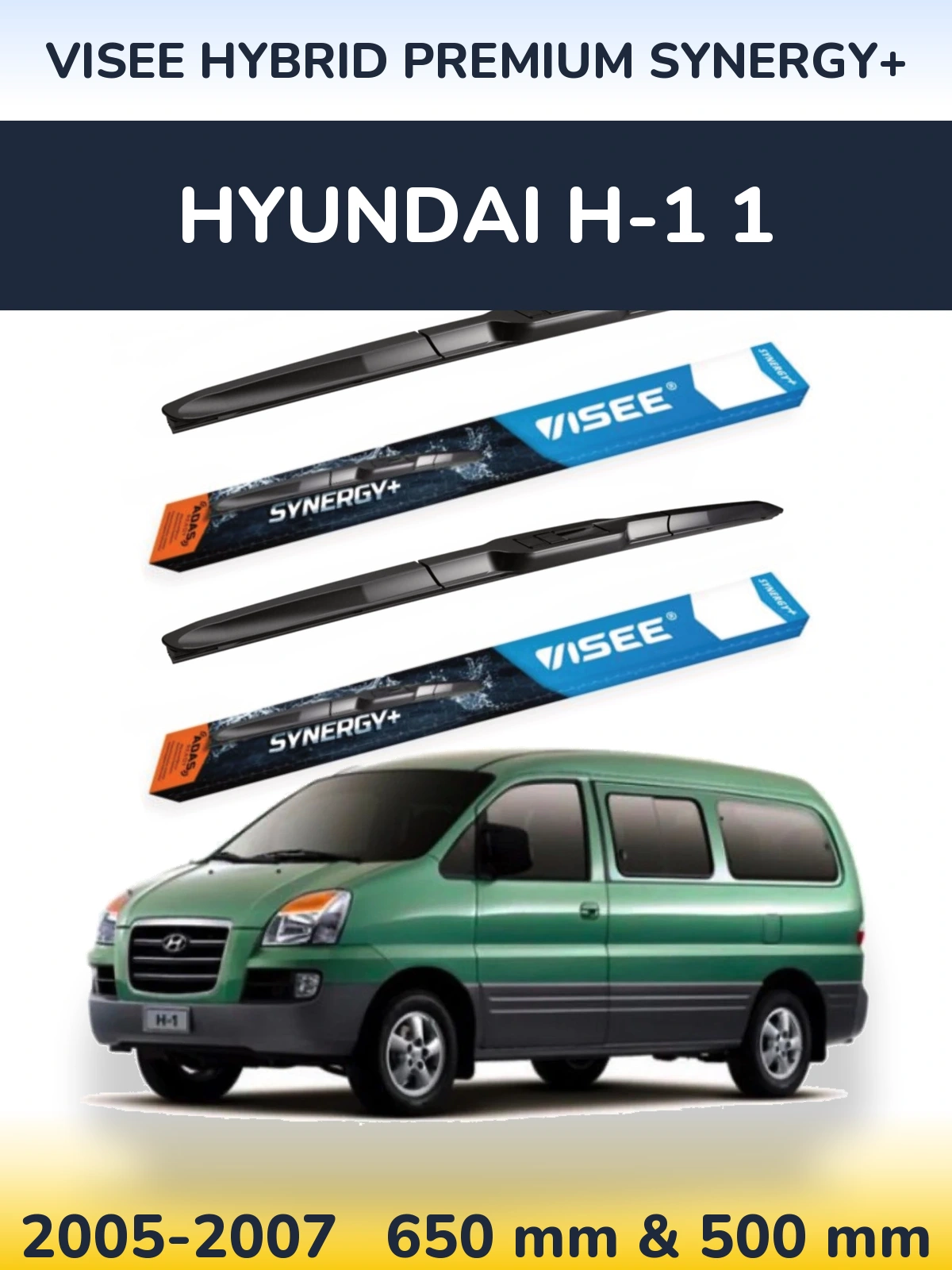 Torkarblad VISEE HYBRID PREMIUM SYNERGY+ för Hyundai H-1 1