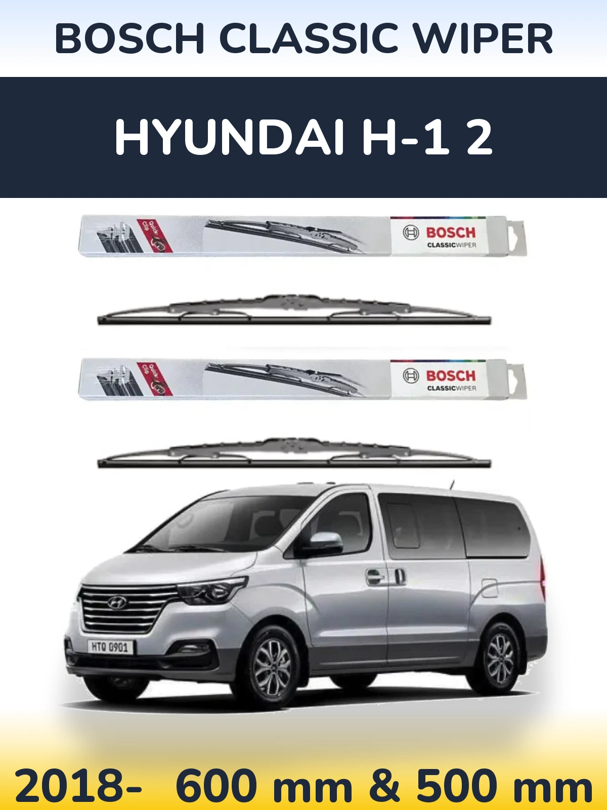 Torkarblad BOSCH Classic Wiper för Hyundai H-1 2
