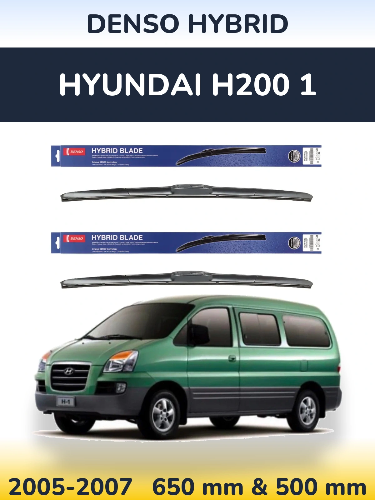 Torkarblad Denso Hybrid för Hyundai H200 1