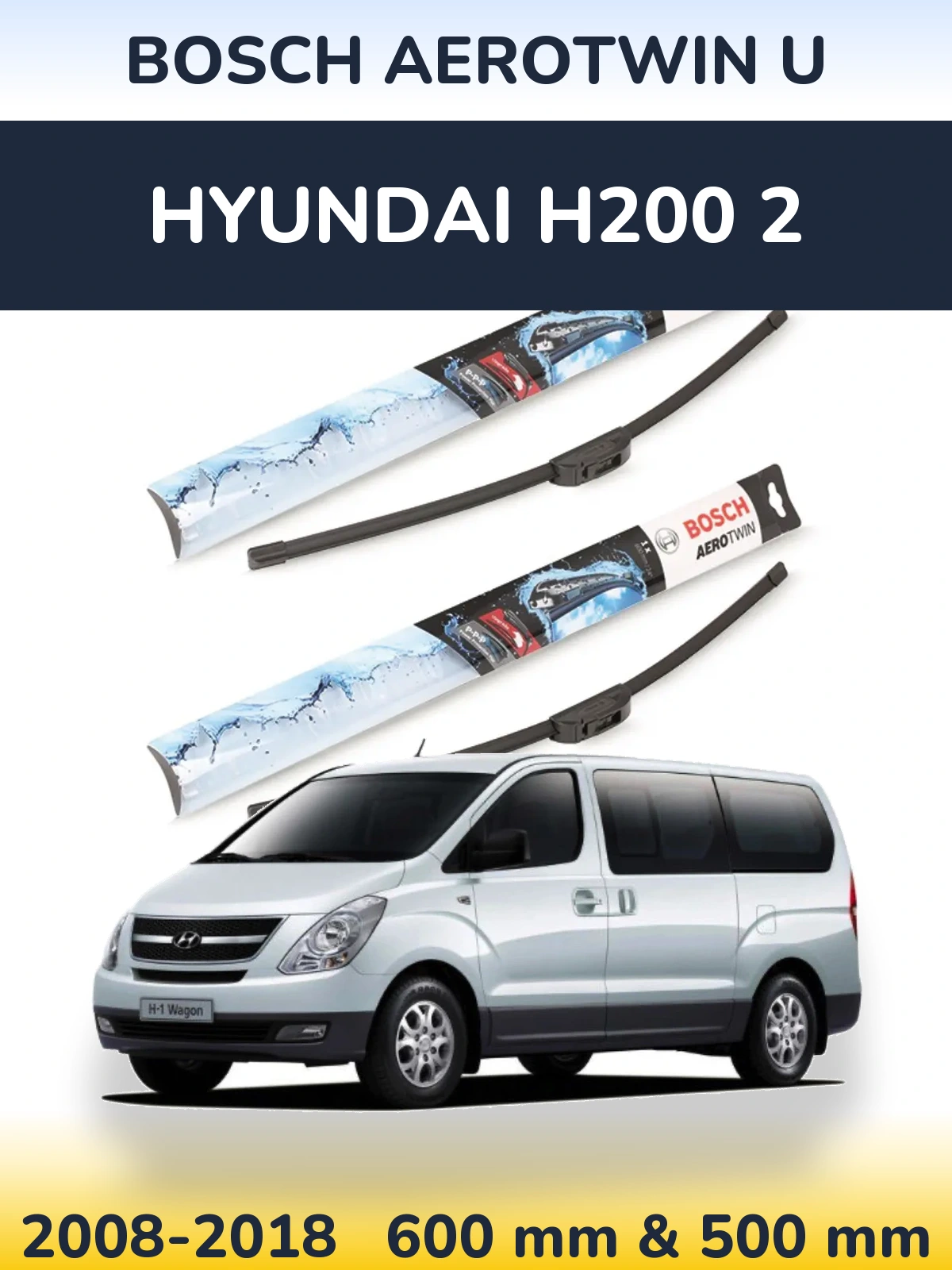 Torkarblad BOSCH AeroTwin U för Hyundai H200 2