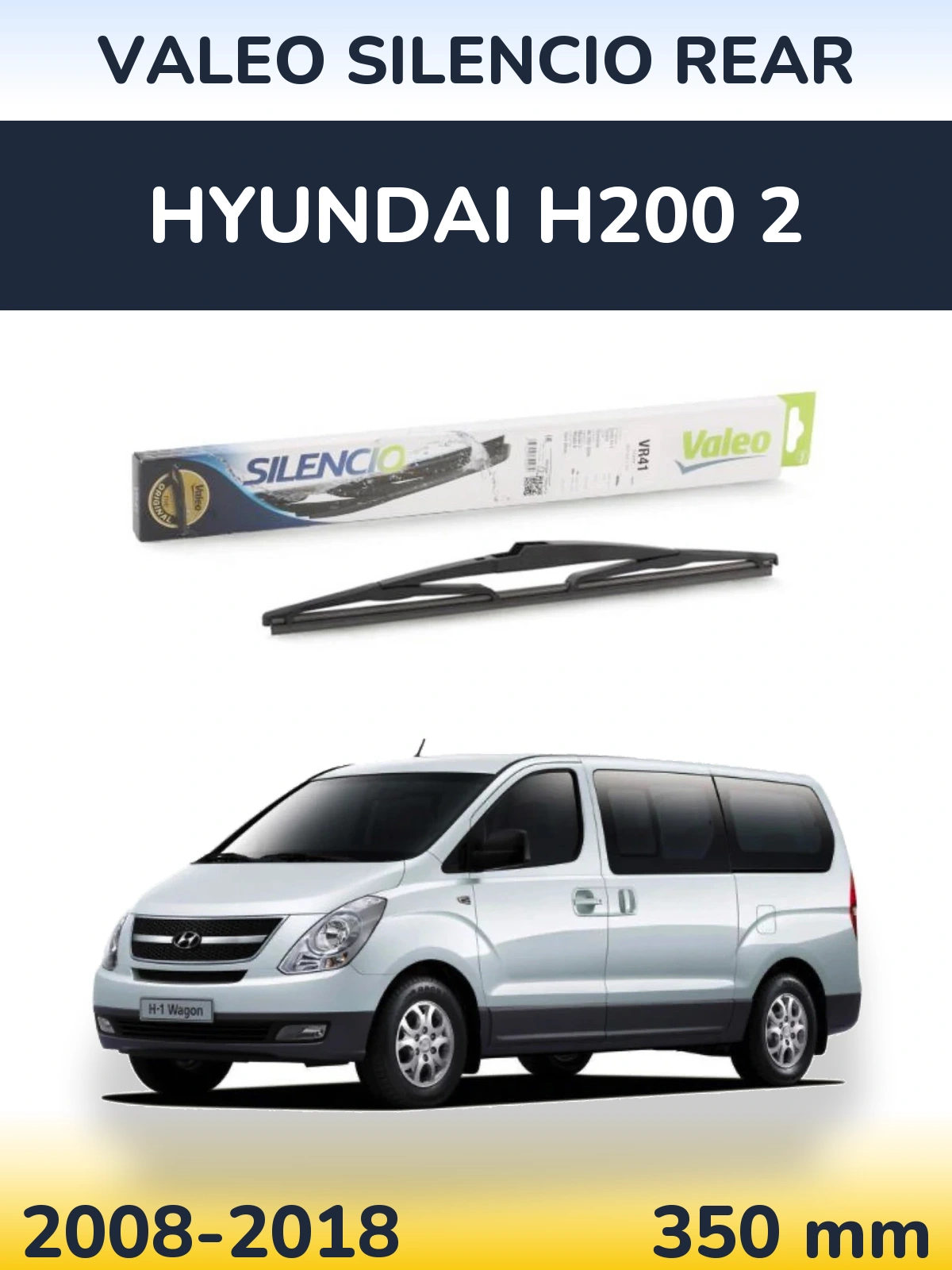 Torkarblad Valeo Silencio Rear för Hyundai H200 2