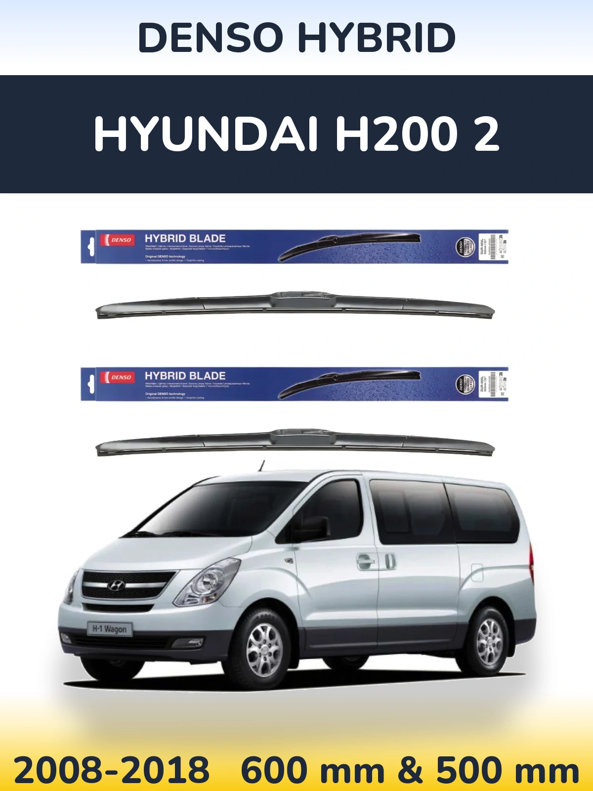 Torkarblad Denso Hybrid för Hyundai H200 2