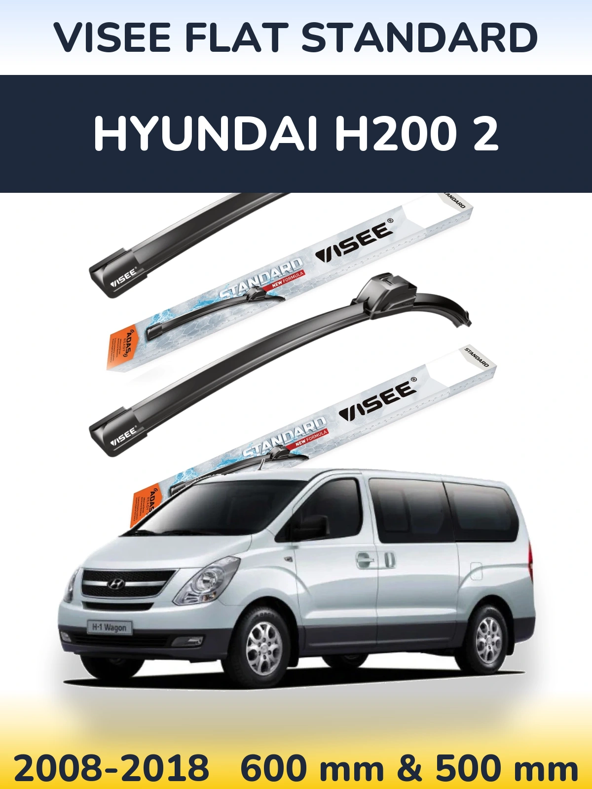 Torkarblad VISEE FLAT STANDARD för Hyundai H200 2