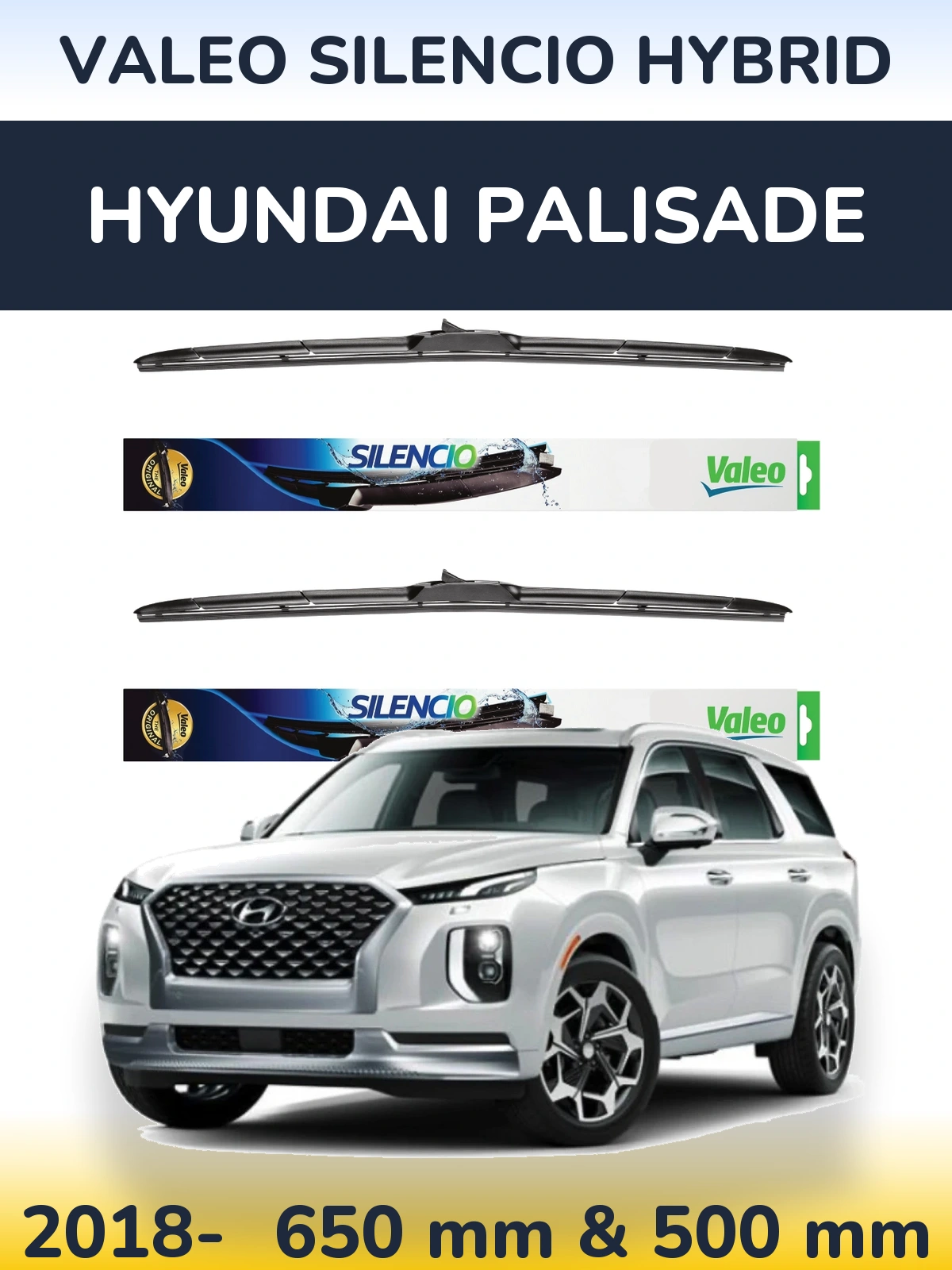 Torkarblad Valeo Silencio Hybrid för Hyundai Palisade