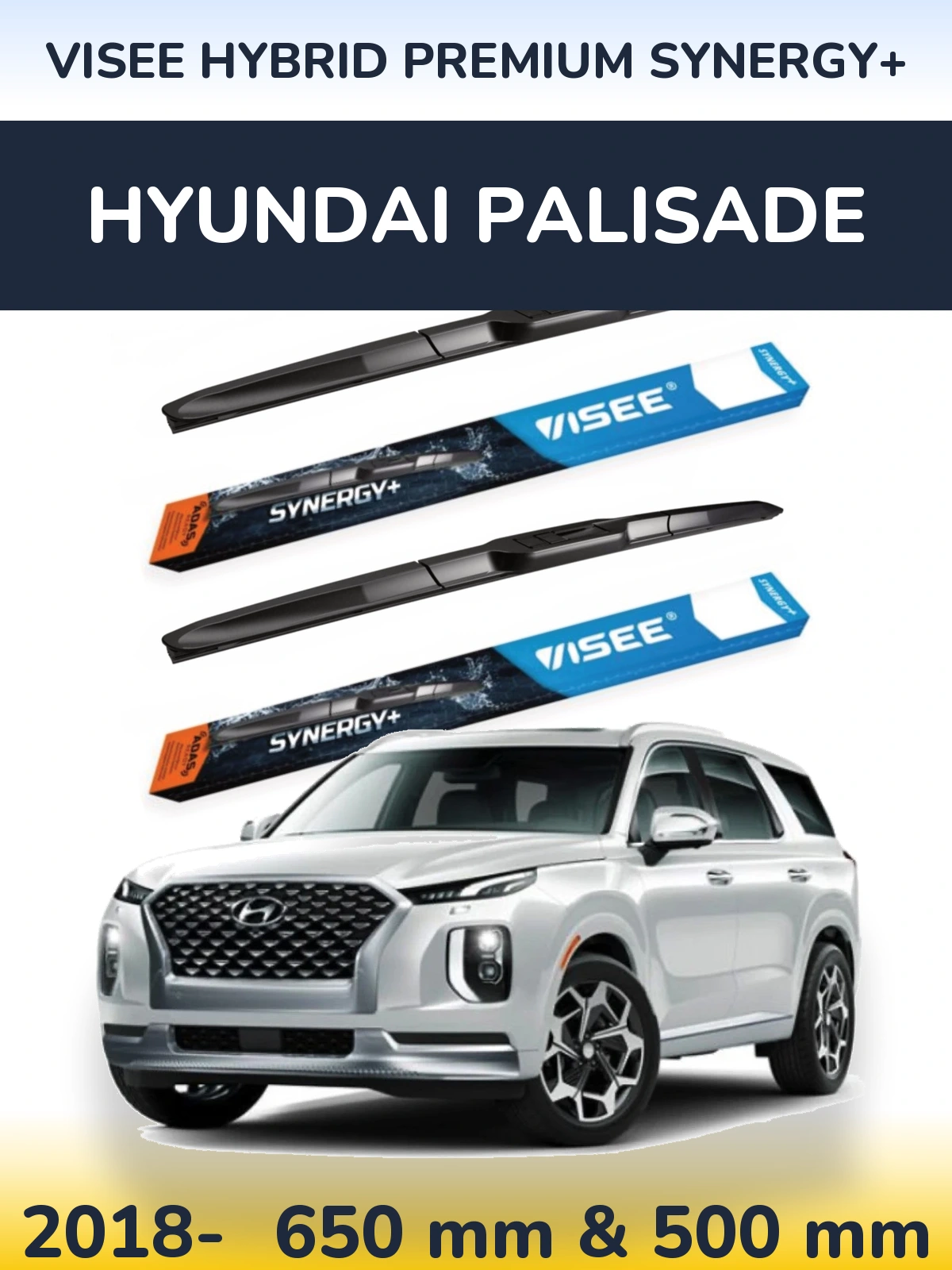 Torkarblad VISEE HYBRID PREMIUM SYNERGY+ för Hyundai Palisade