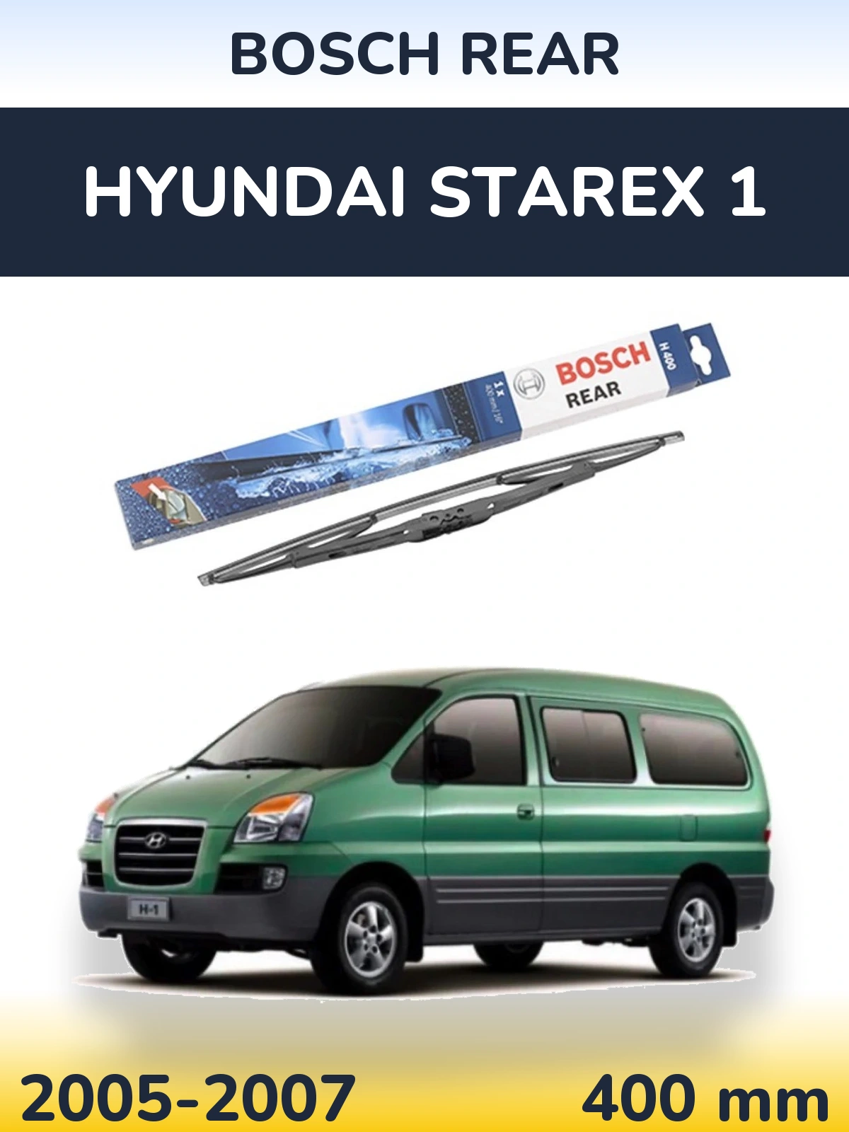Rear wiper blade BOSCH Rear 400 mm for Hyundai Starex 1 2005-2007