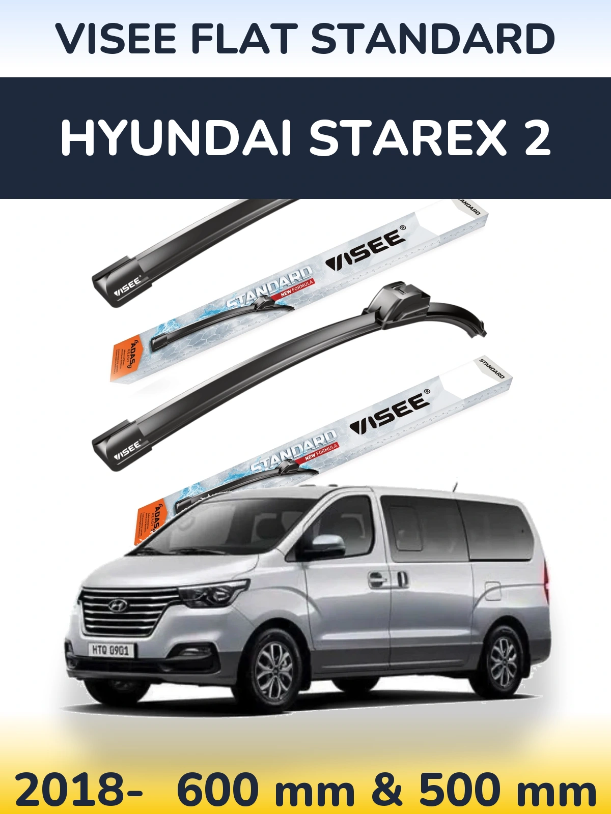 Torkarblad VISEE FLAT STANDARD för Hyundai Starex 2