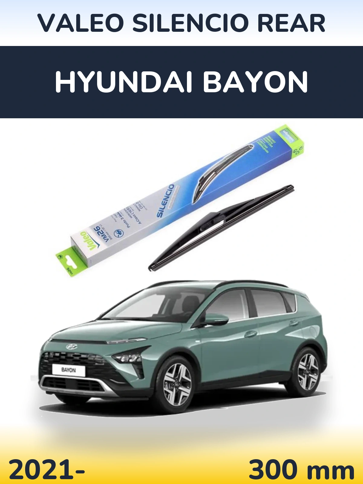 Torkarblad Valeo Silencio Rear för Hyundai Bayon