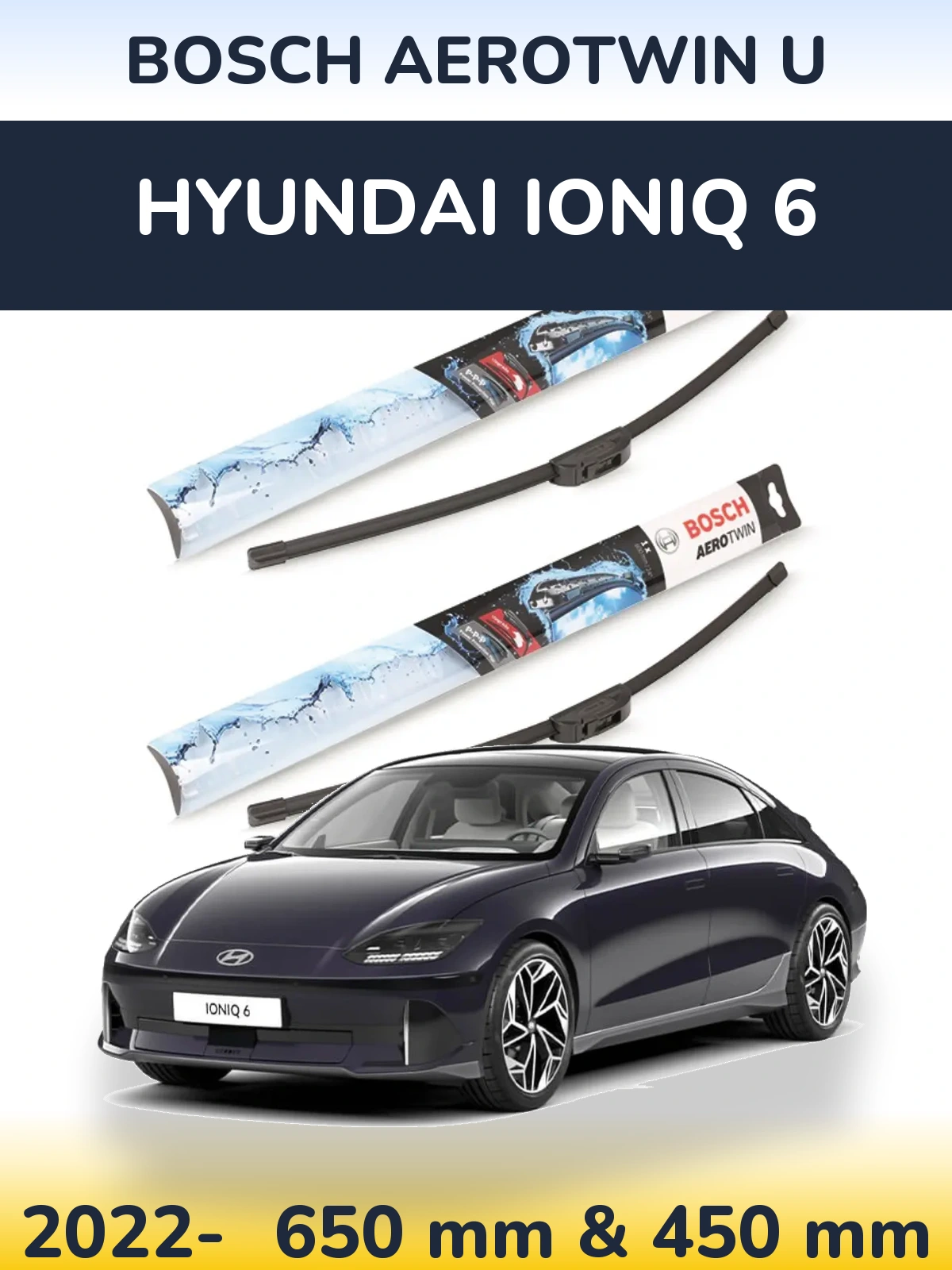 Torkarblad BOSCH AeroTwin U för Hyundai IONIQ 6