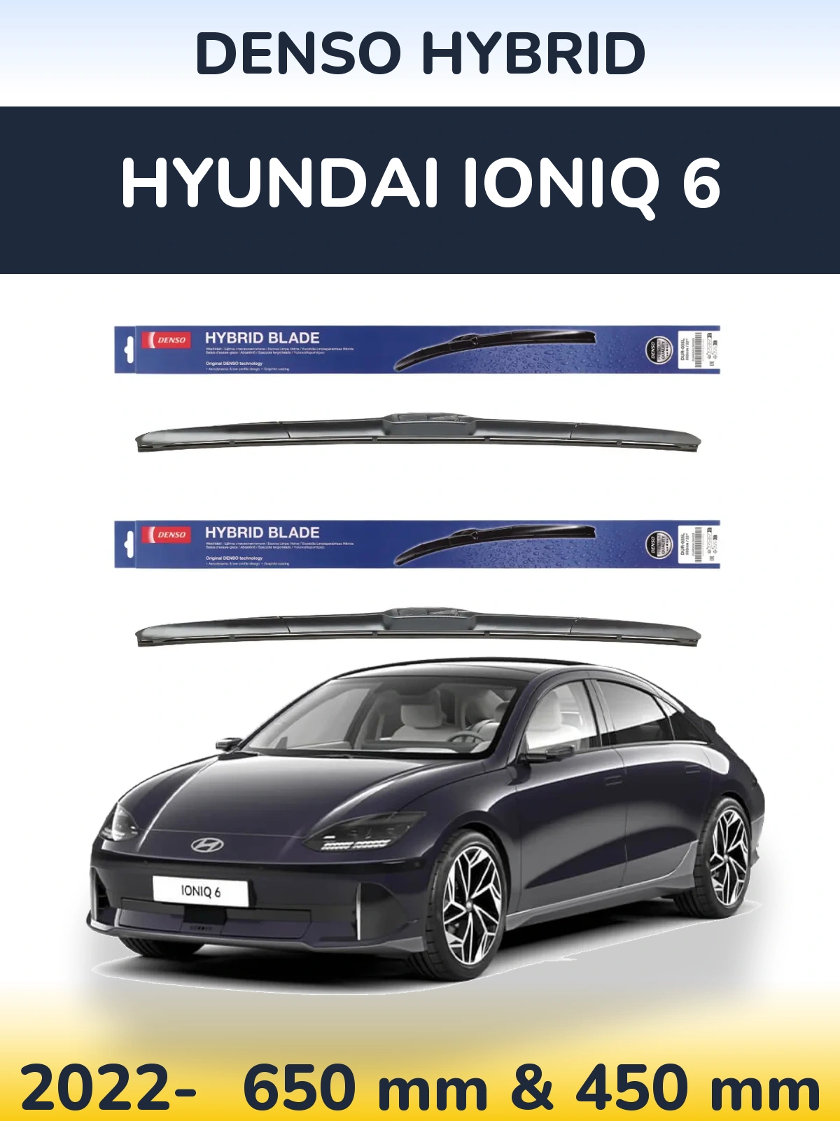 Torkarblad Denso Hybrid för Hyundai IONIQ 6
