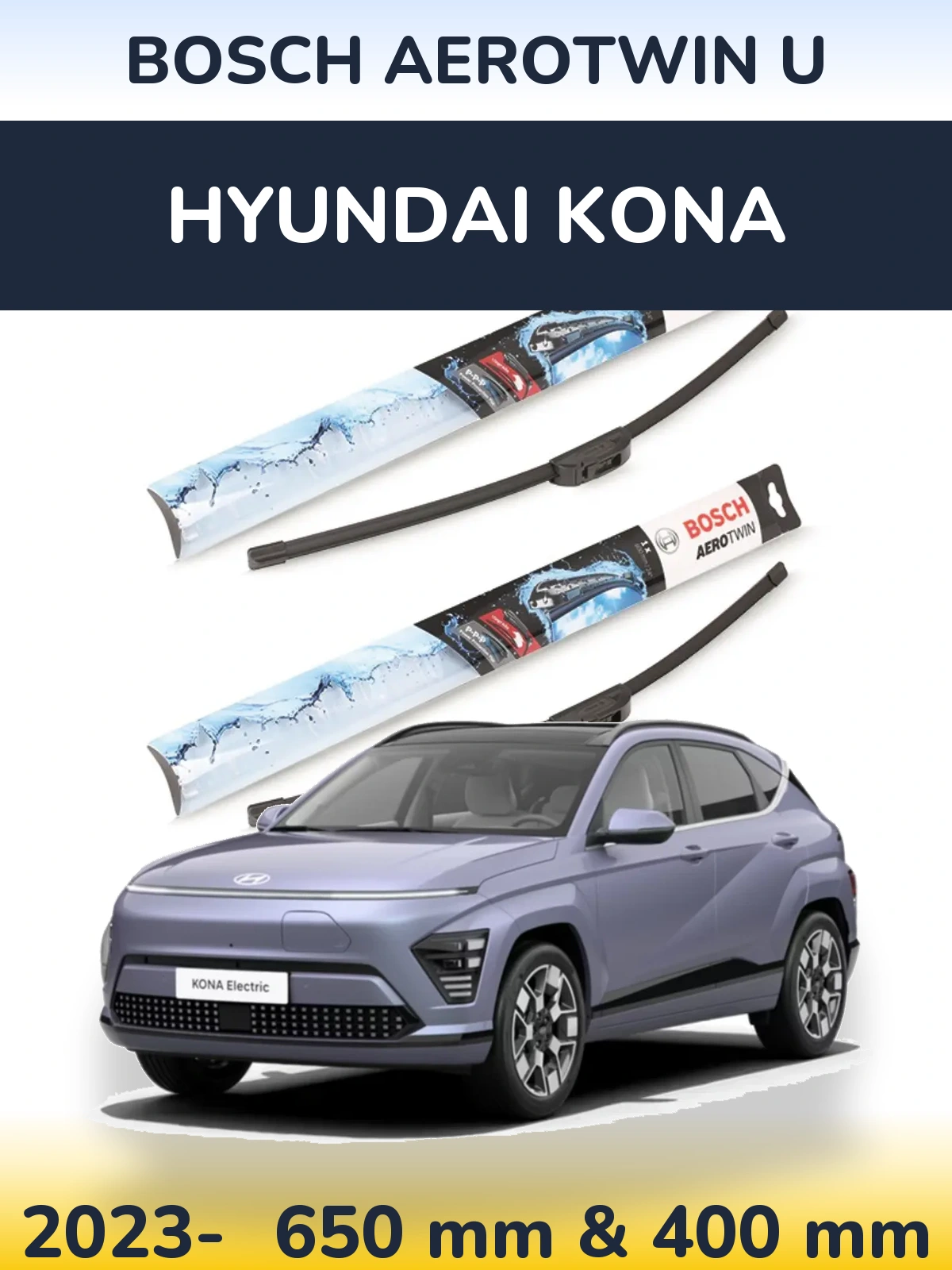 Torkarblad BOSCH AeroTwin U för Hyundai Kona