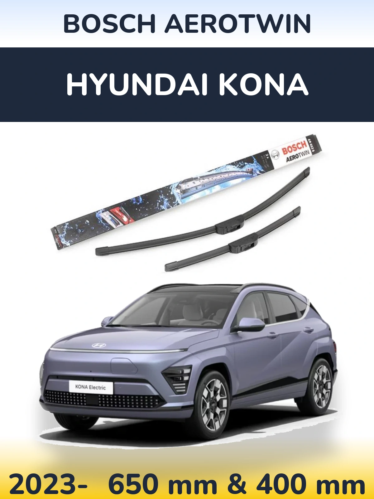 Torkarblad BOSCH AeroTwin för Hyundai Kona