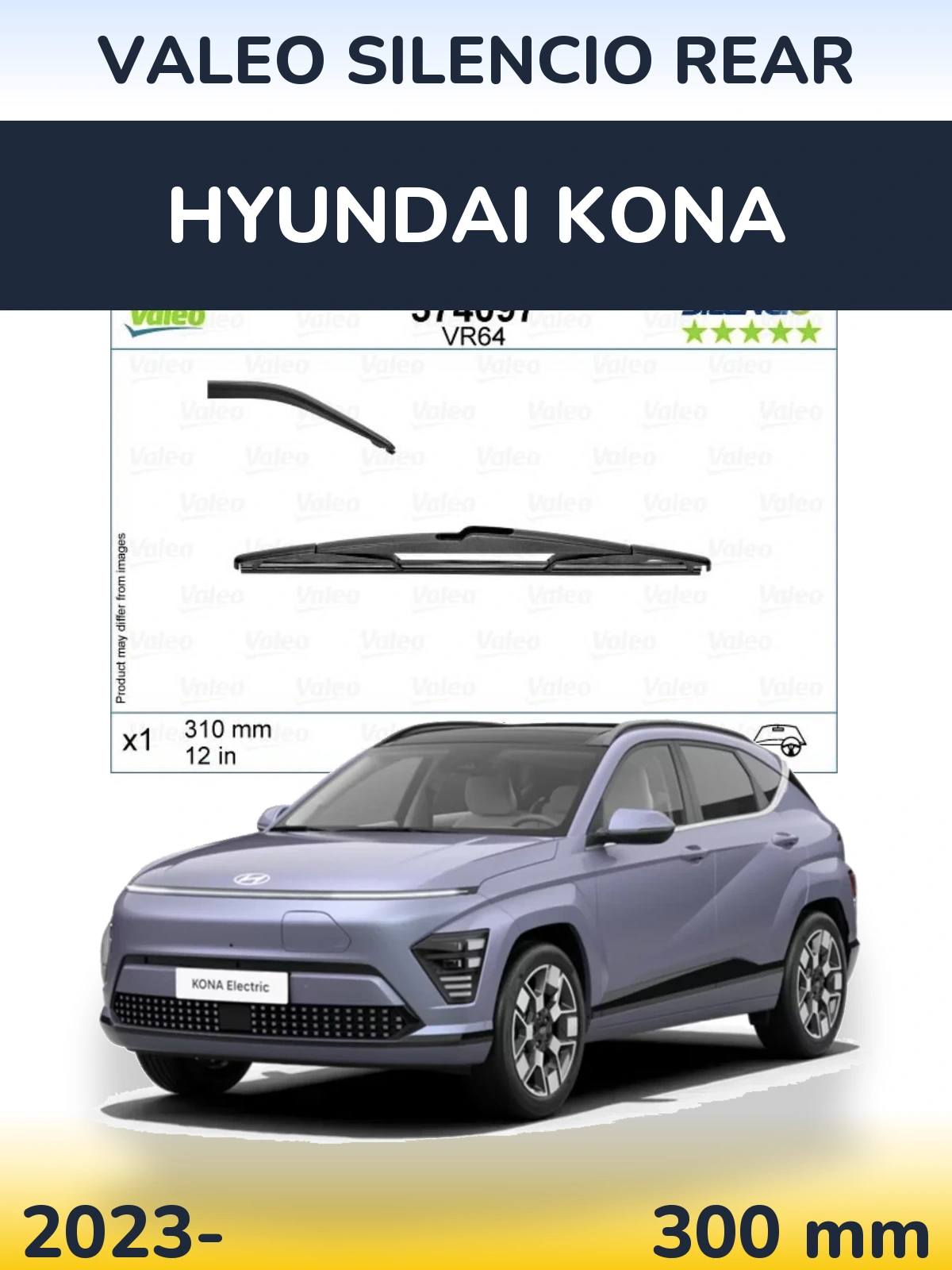 Torkarblad Valeo Silencio Rear för Hyundai Kona