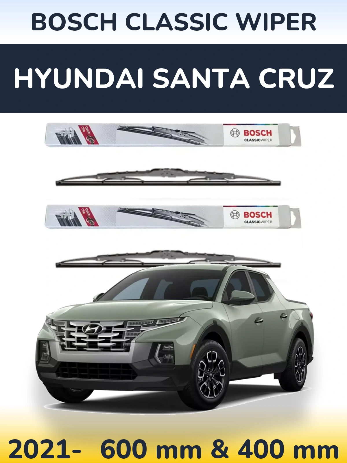 Torkarblad BOSCH Classic Wiper för Hyundai Santa Cruz