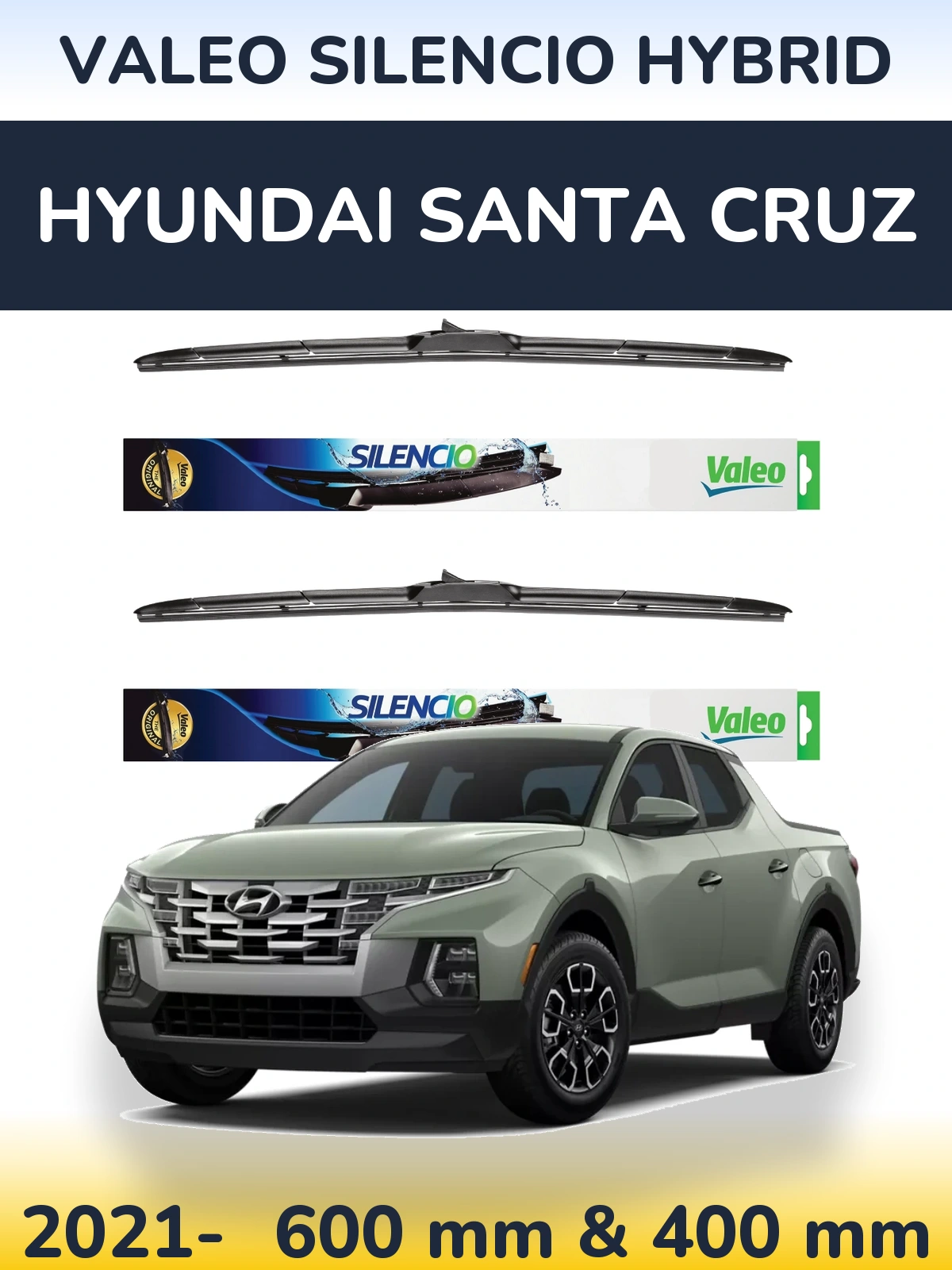 Torkarblad Valeo Silencio Hybrid för Hyundai Santa Cruz