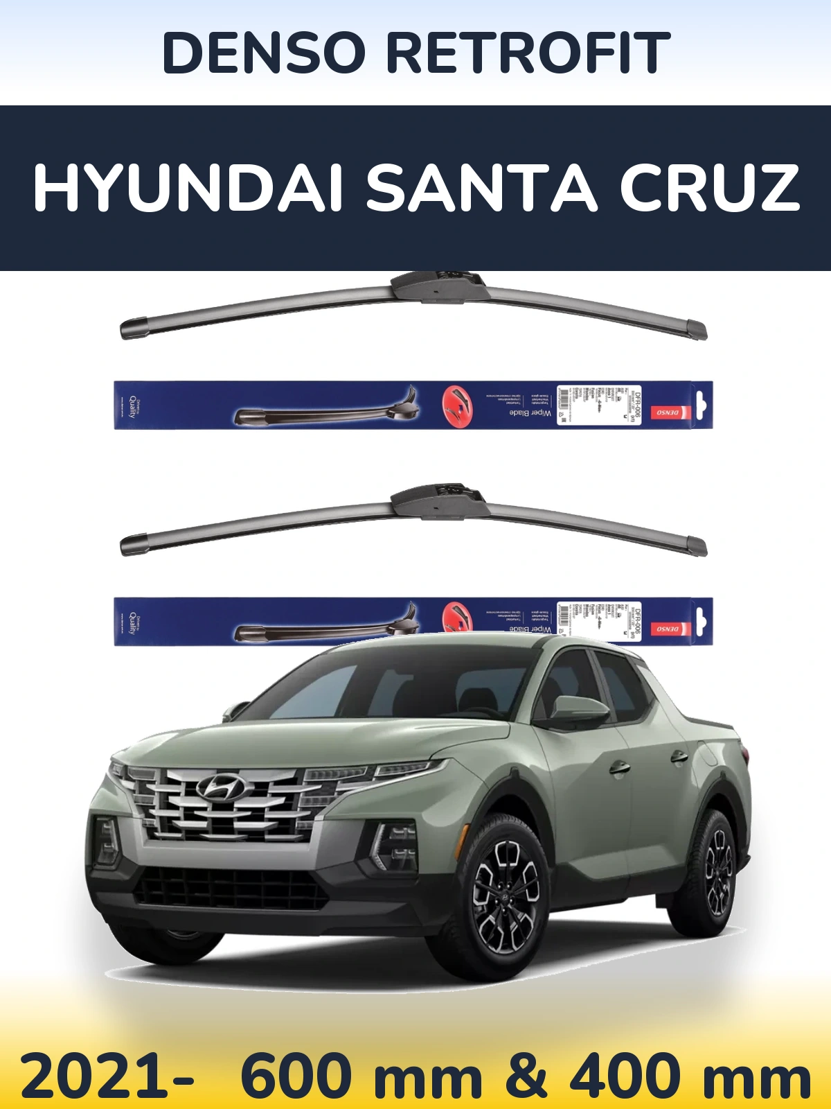 Torkarblad Denso Retrofit för Hyundai Santa Cruz