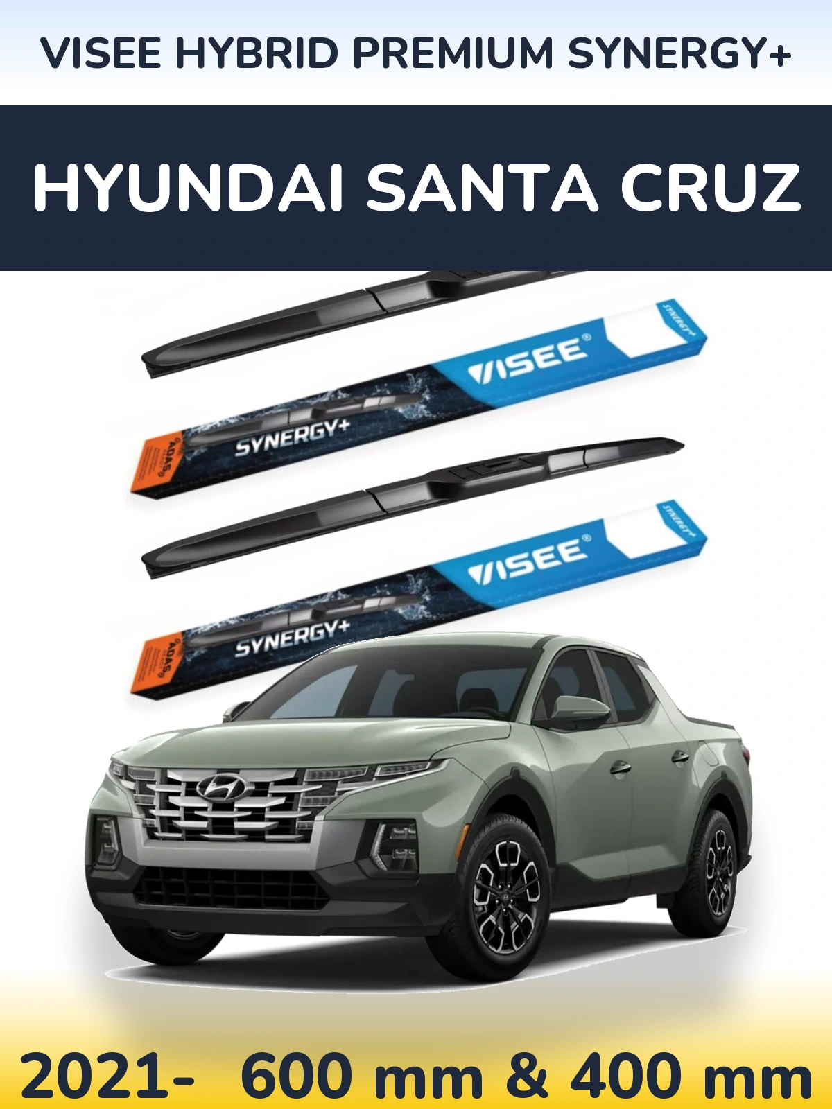 Torkarblad VISEE HYBRID PREMIUM SYNERGY+ för Hyundai Santa Cruz