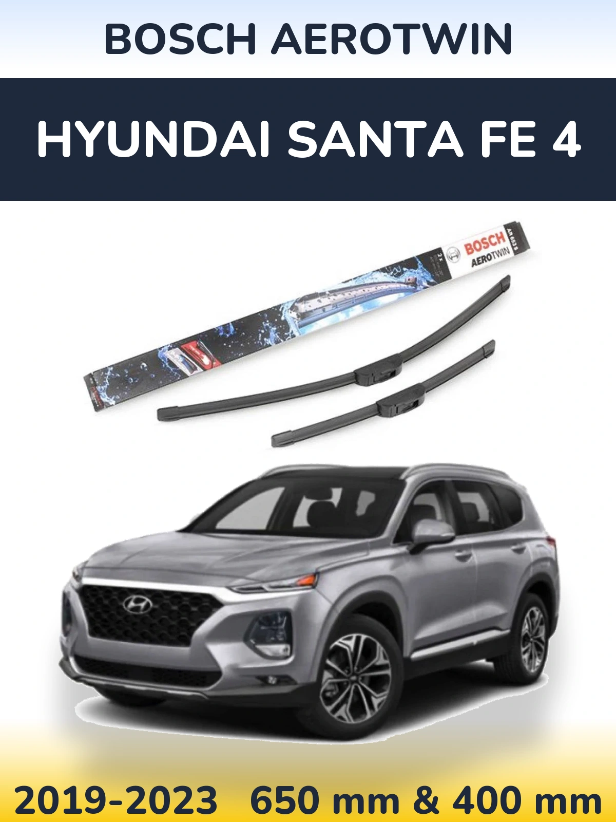 Torkarblad BOSCH AeroTwin för Hyundai Santa Fe 4