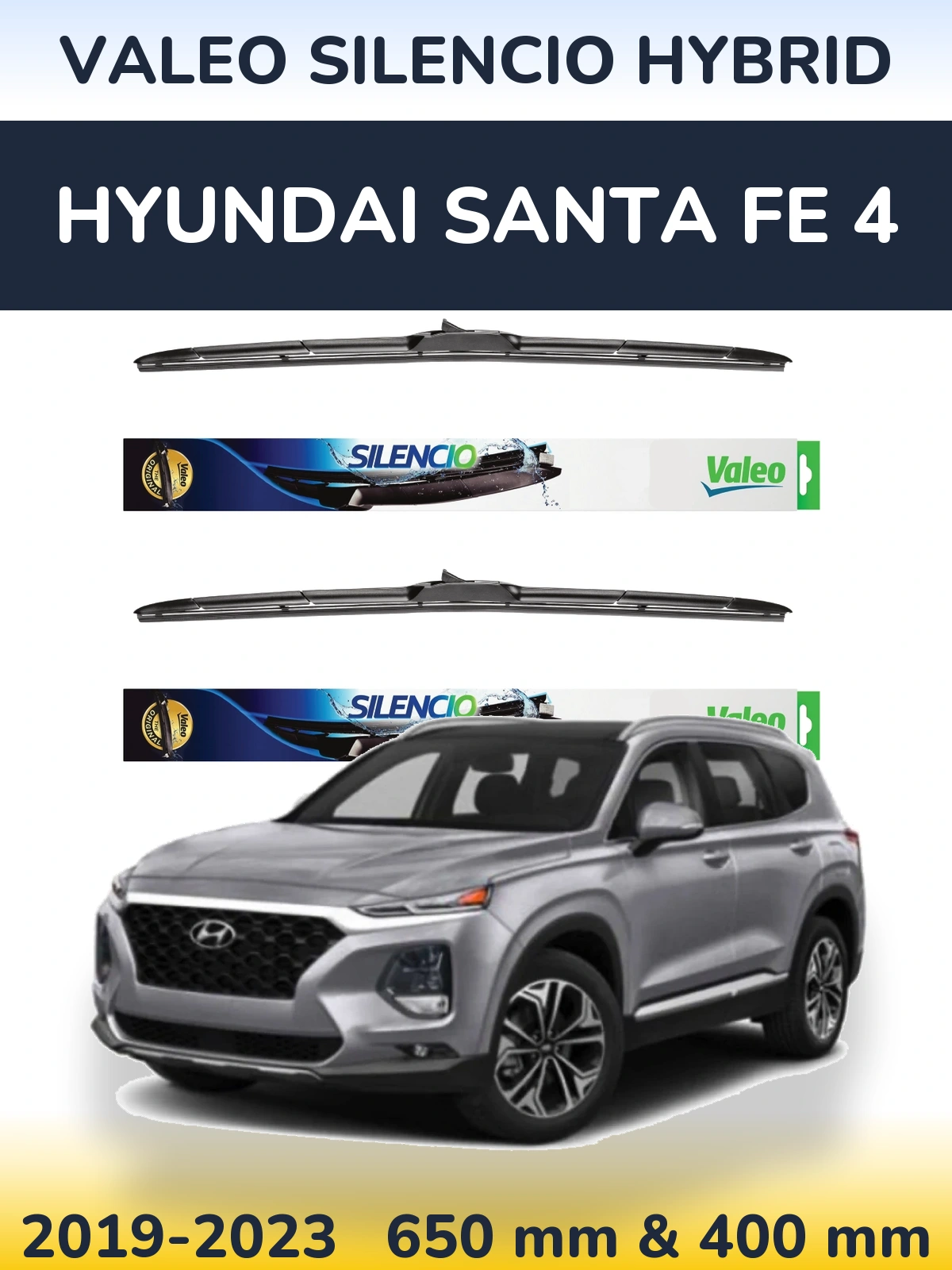 Torkarblad Valeo Silencio Hybrid för Hyundai Santa Fe 4
