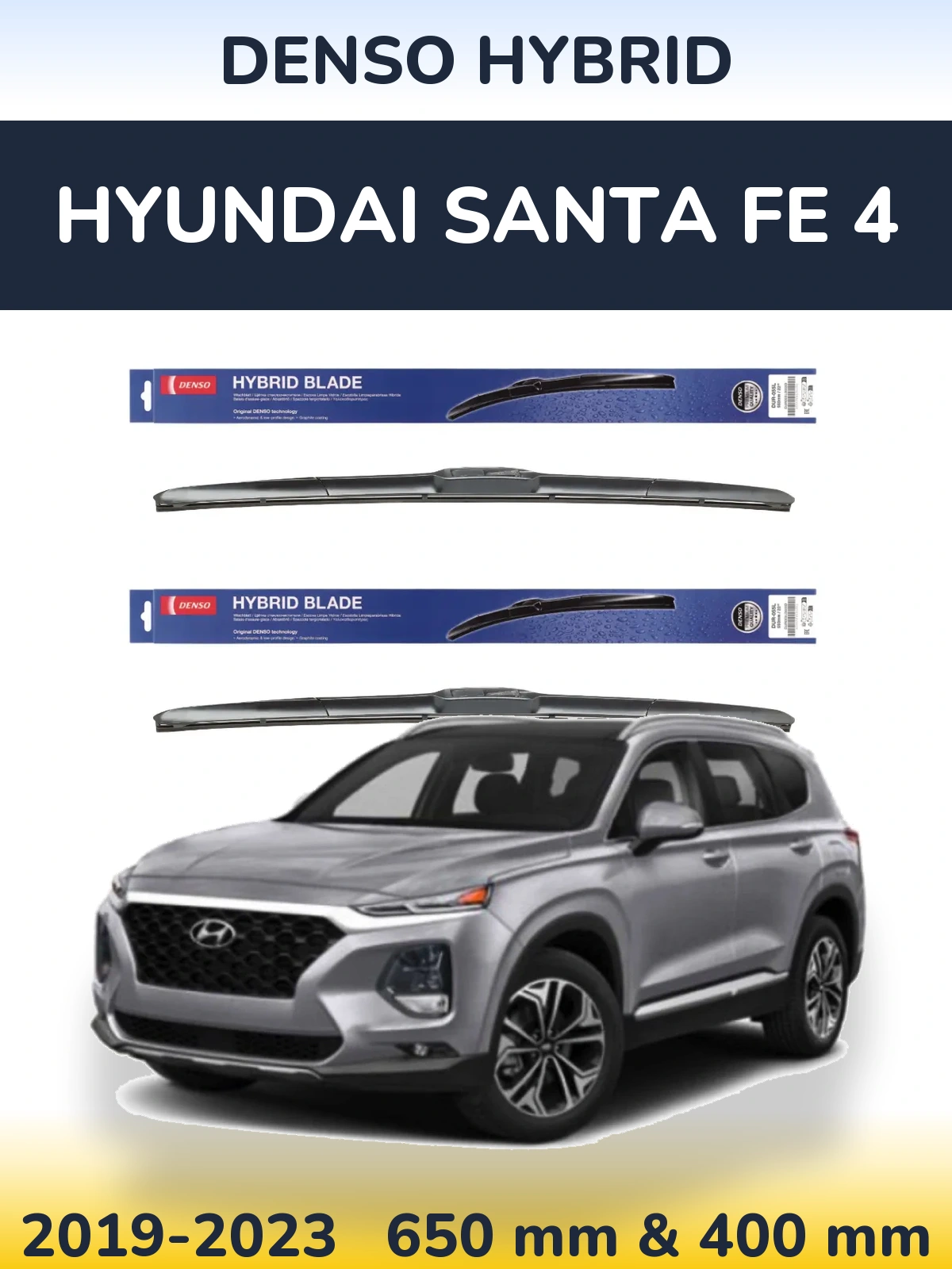 Torkarblad Denso Hybrid för Hyundai Santa Fe 4