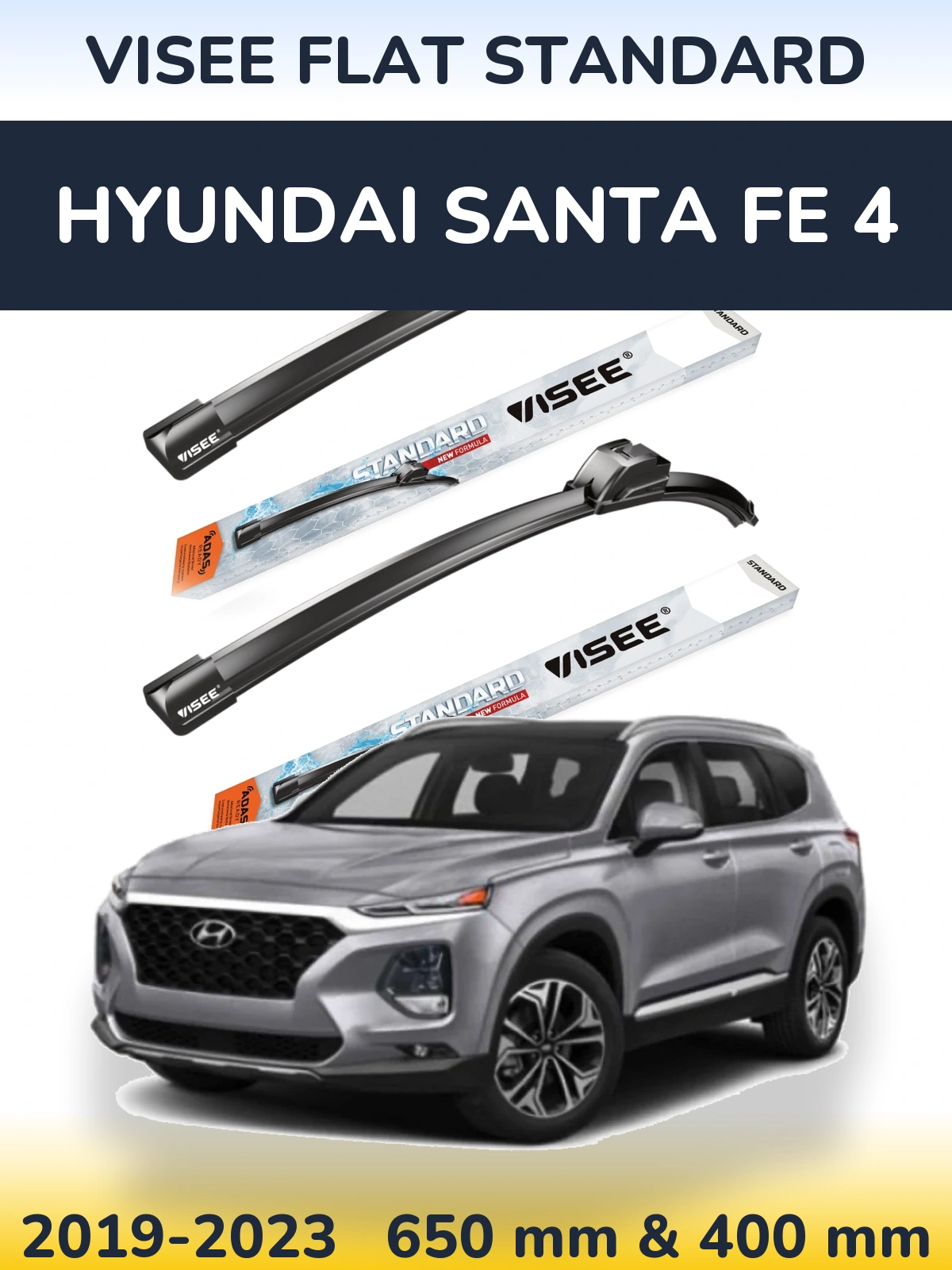 Torkarblad VISEE FLAT STANDARD för Hyundai Santa Fe 4