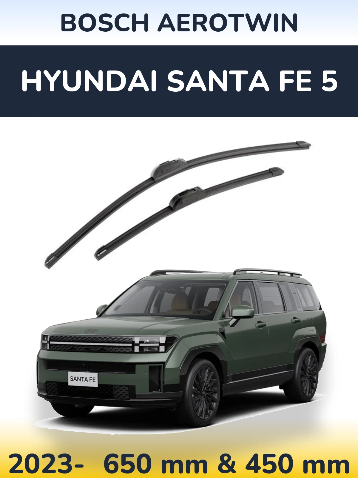 Torkarblad BOSCH AeroTwin för Hyundai Santa Fe 5