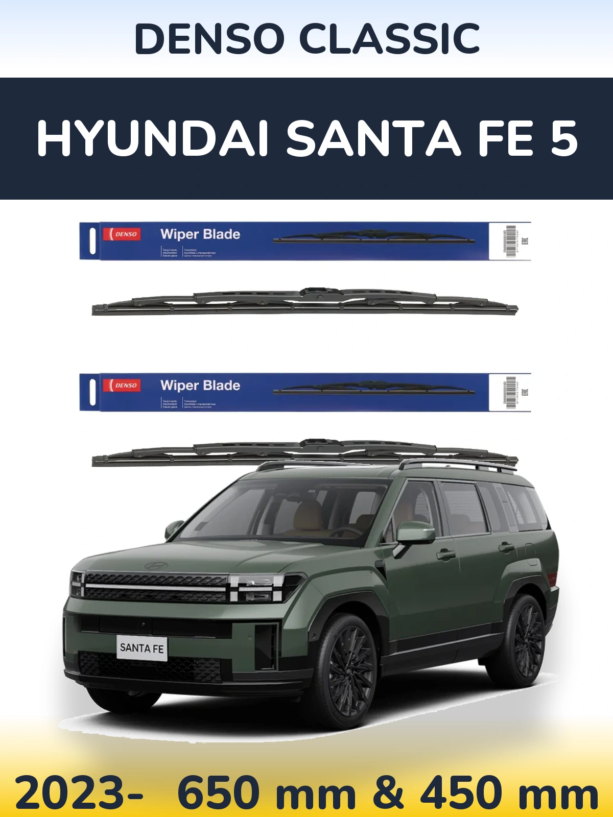 Torkarblad Denso Classic för Hyundai Santa Fe 5