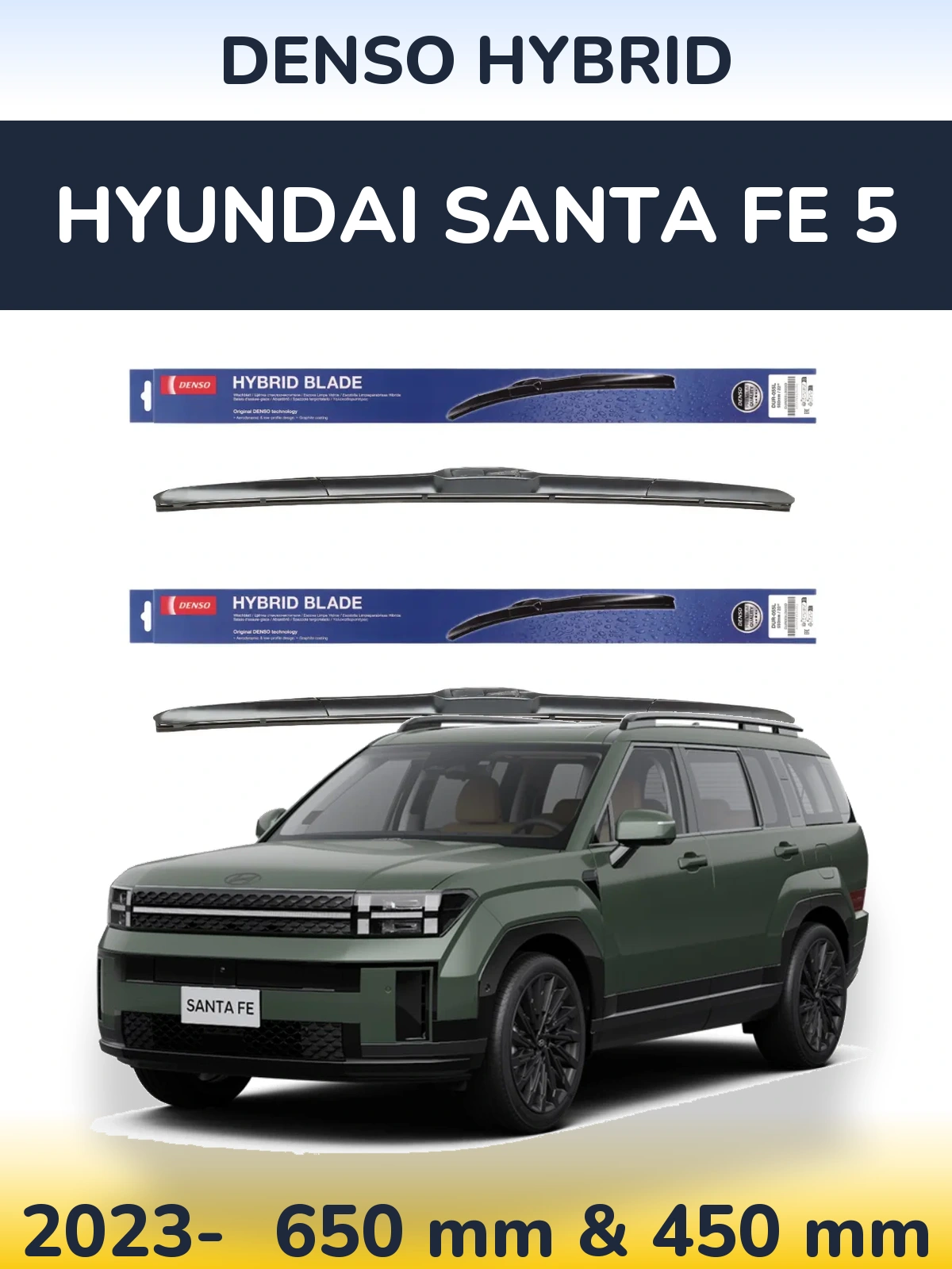 Torkarblad Denso Hybrid för Hyundai Santa Fe 5