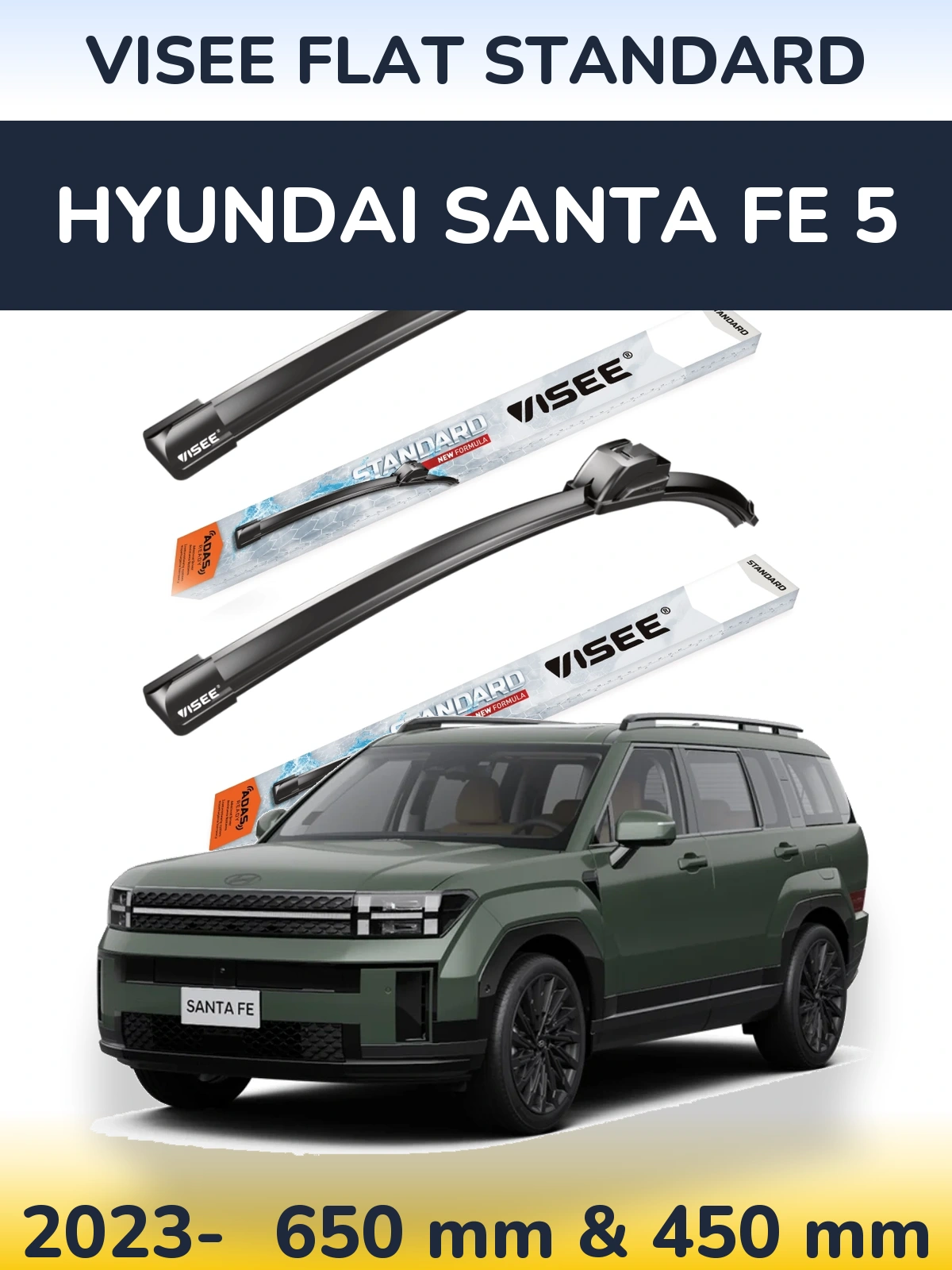 Torkarblad VISEE FLAT STANDARD för Hyundai Santa Fe 5