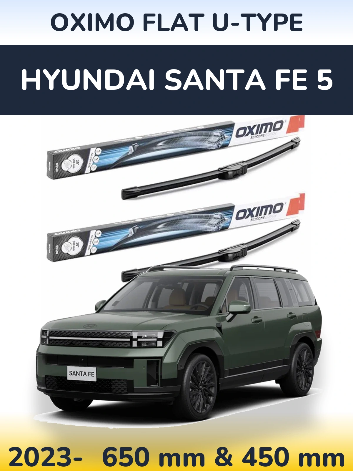 Torkarblad Oximo Flat U-type för Hyundai Santa Fe 5