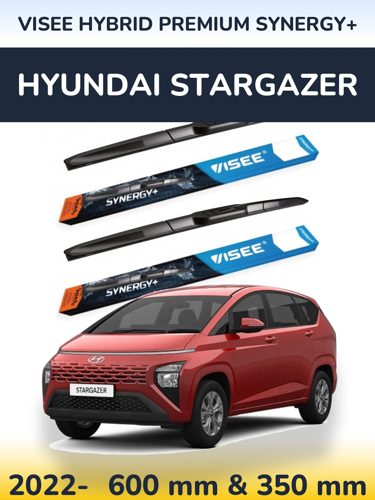 Torkarblad VISEE HYBRID PREMIUM SYNERGY+ för Hyundai Stargazer