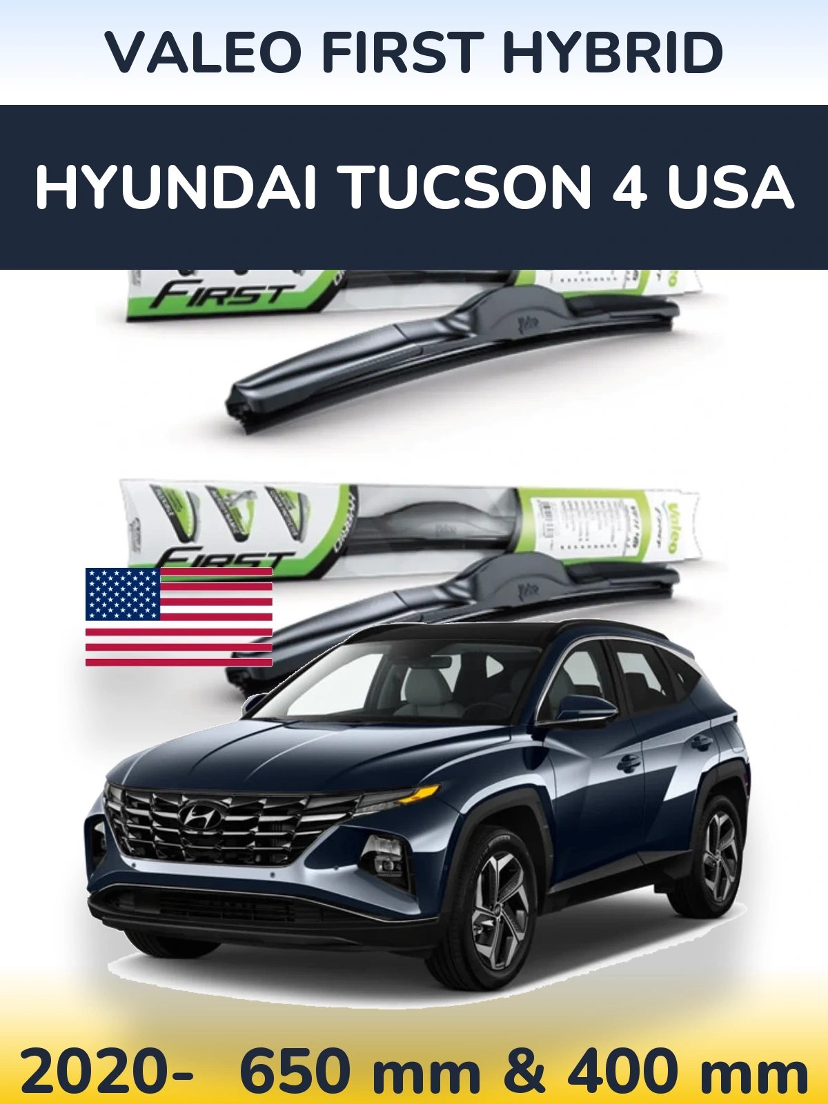 Torkarblad Valeo First Hybrid för Hyundai Tucson 4 USA
