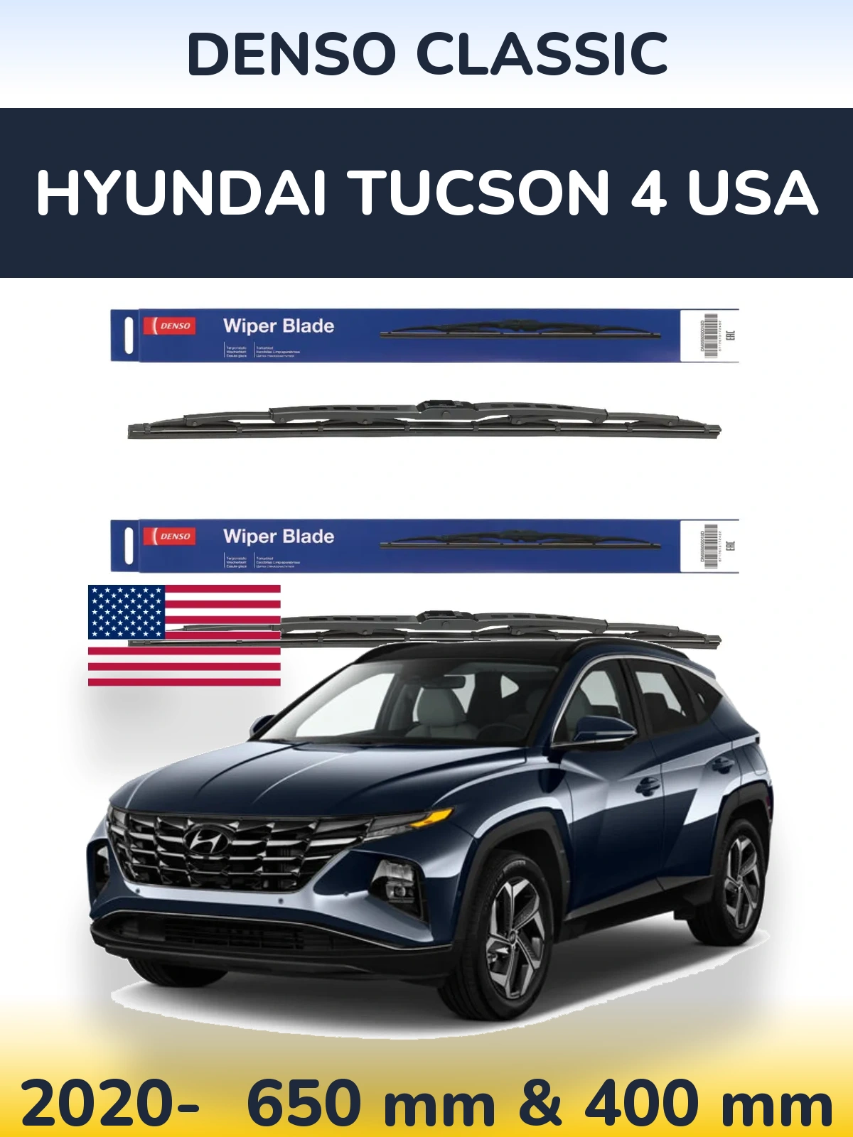 Torkarblad Denso Classic för Hyundai Tucson 4 USA