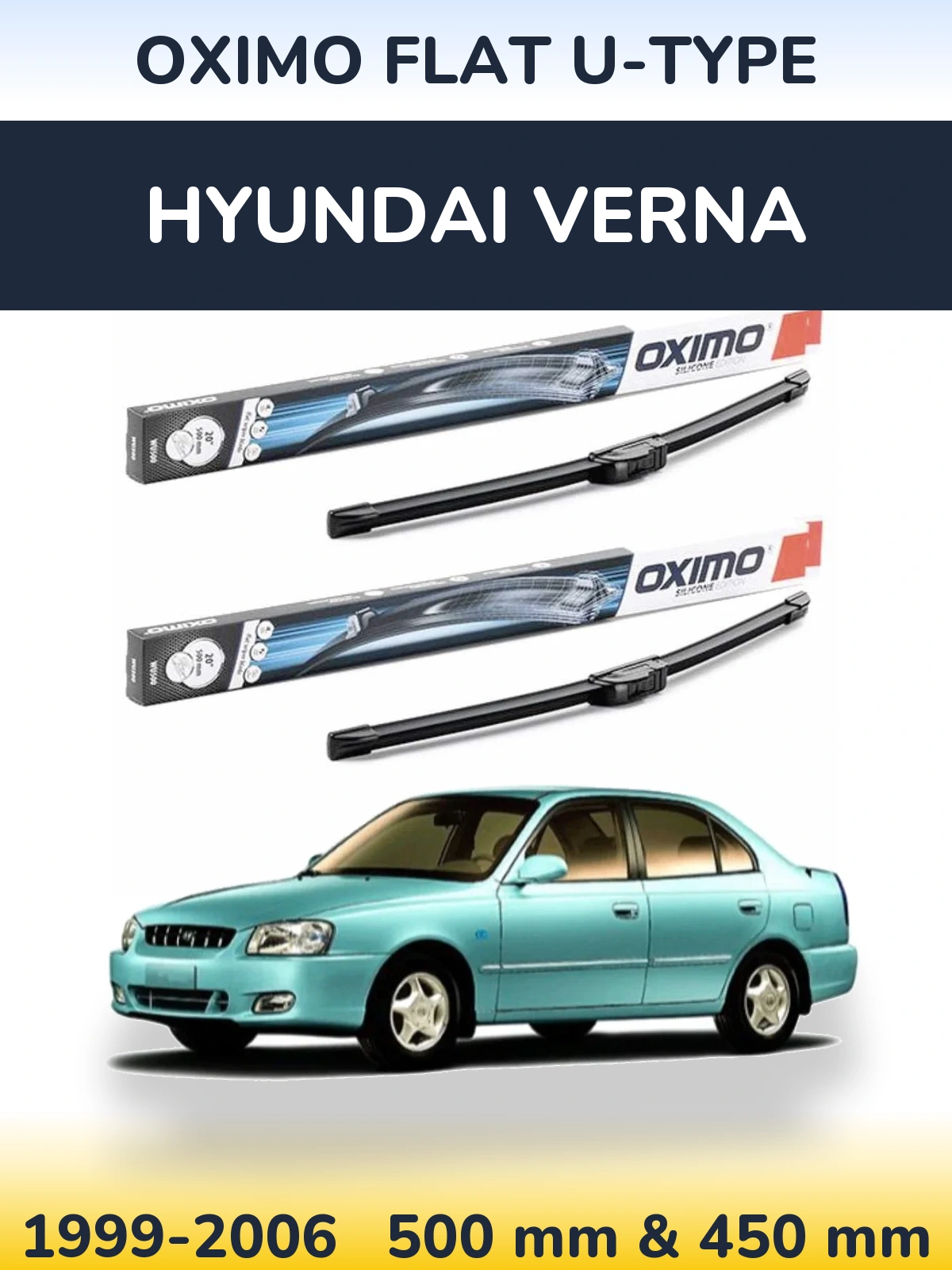 Torkarblad Oximo Flat U-type för Hyundai Verna