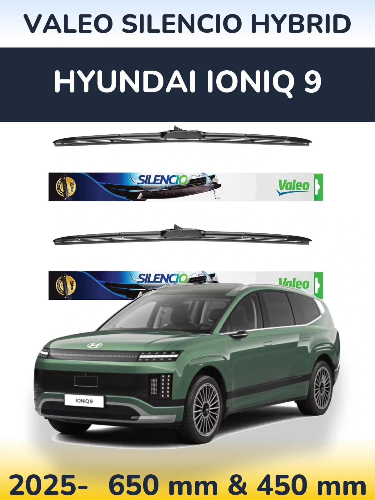 Torkarblad Valeo Silencio Hybrid för Hyundai IONIQ 9