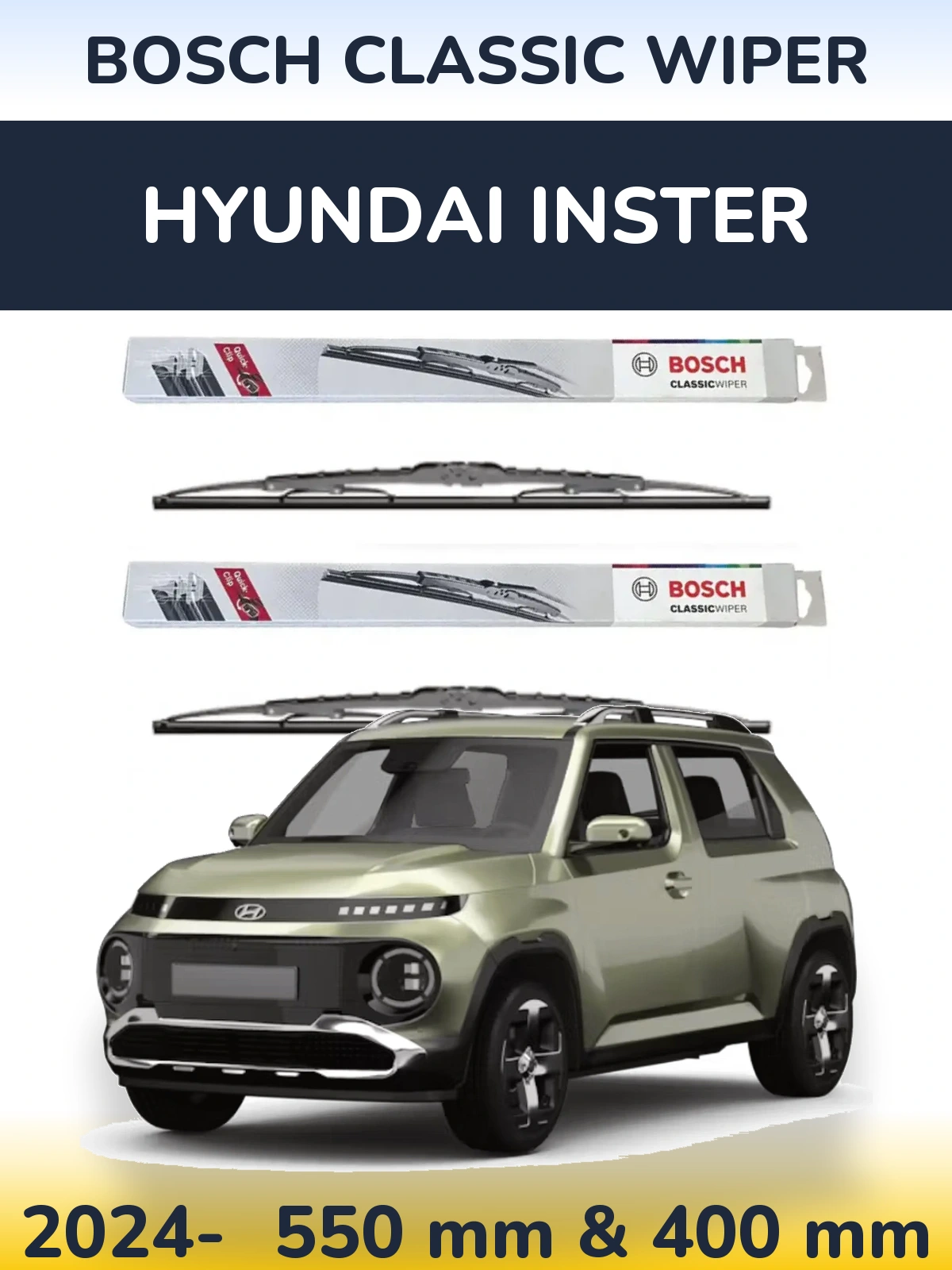 Torkarblad BOSCH Classic Wiper för Hyundai Inster
