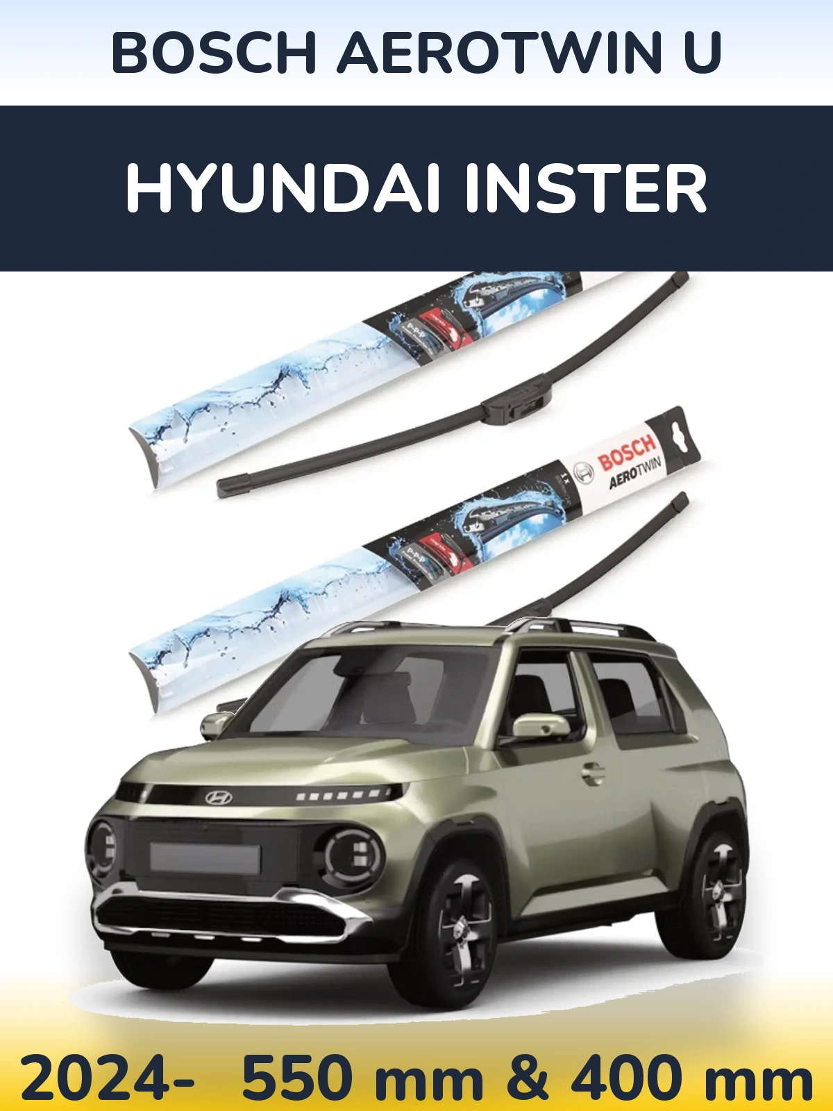 Torkarblad BOSCH AeroTwin U för Hyundai Inster