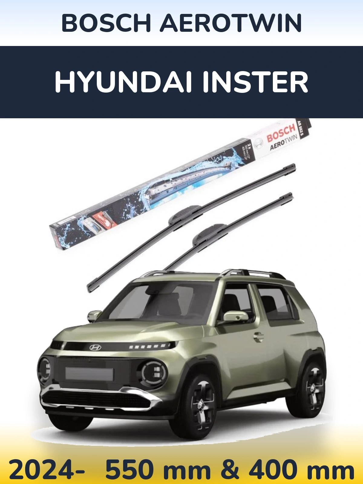 Torkarblad BOSCH AeroTwin för Hyundai Inster