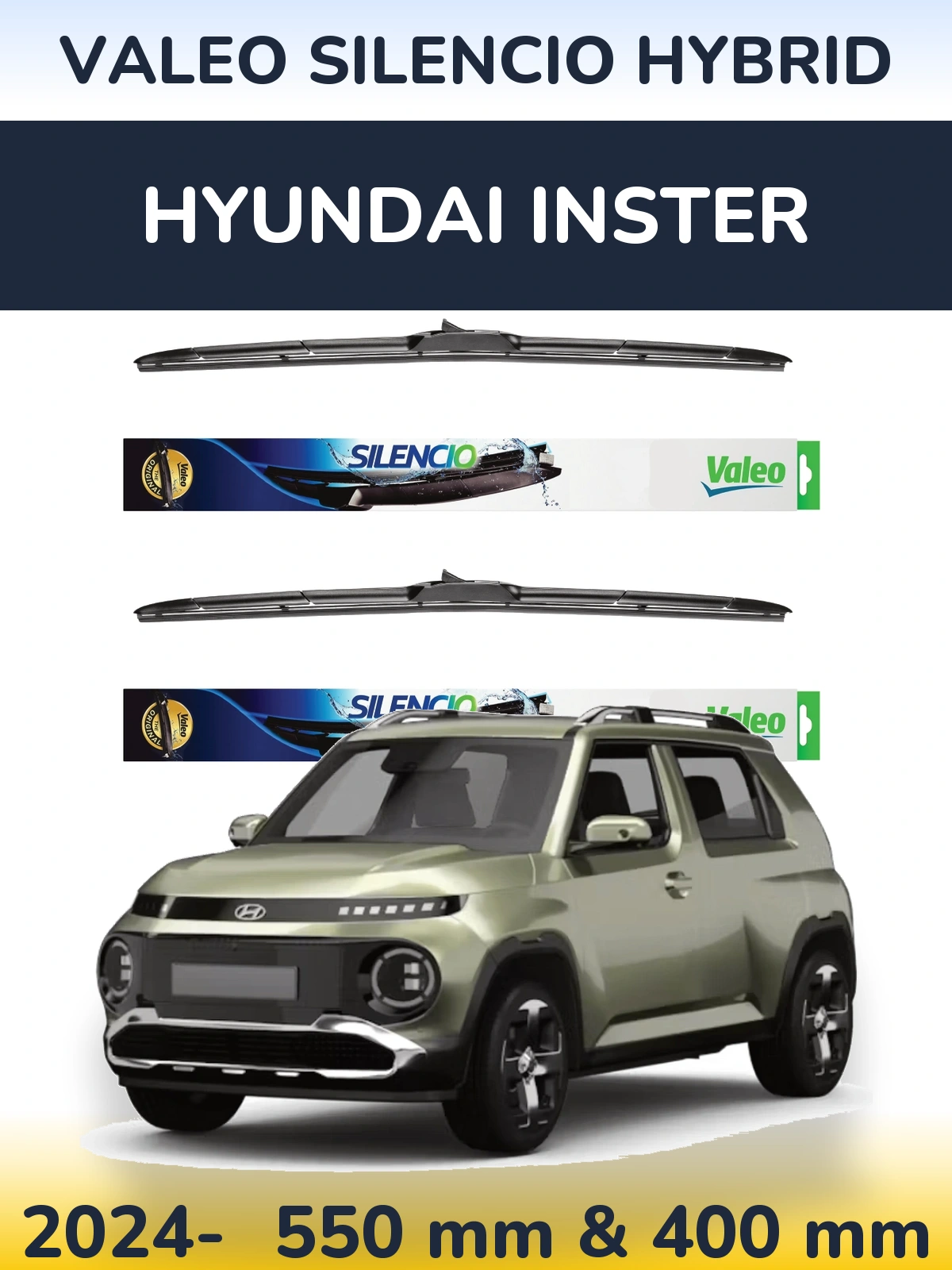 Torkarblad Valeo Silencio Hybrid för Hyundai Inster