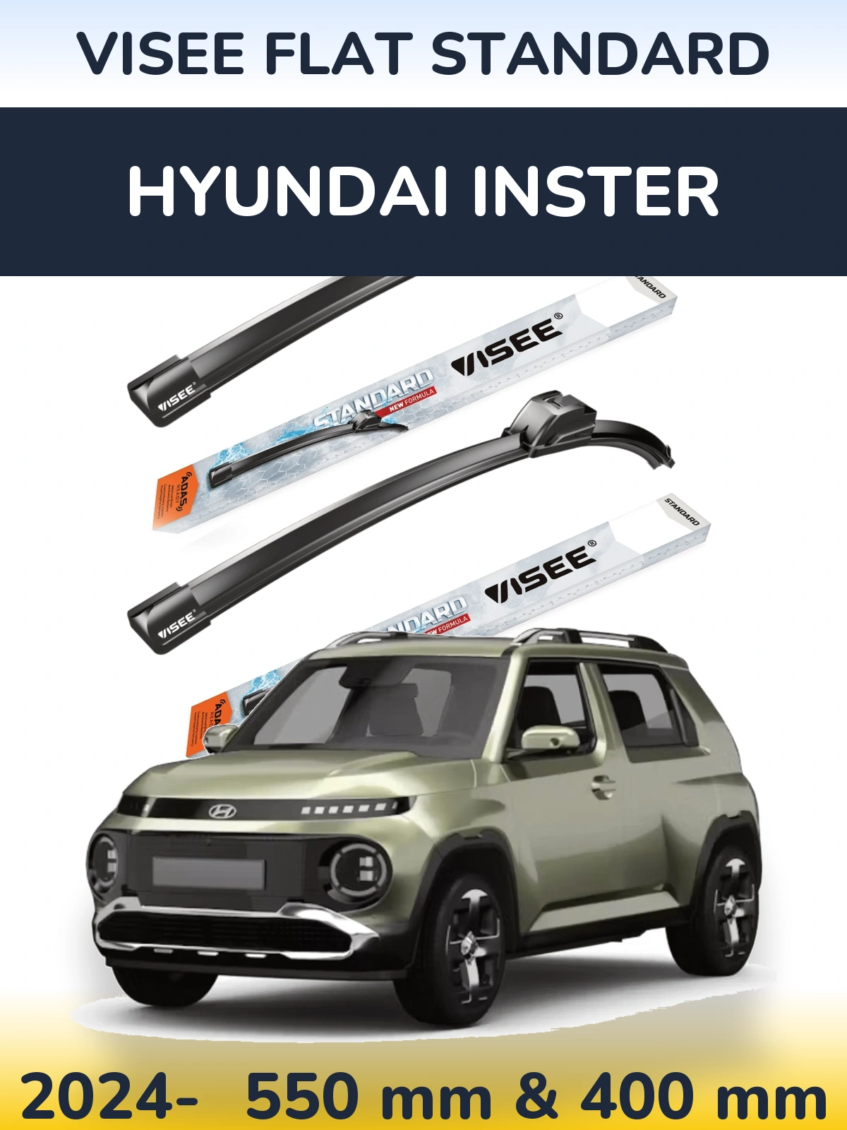 Torkarblad VISEE FLAT STANDARD för Hyundai Inster