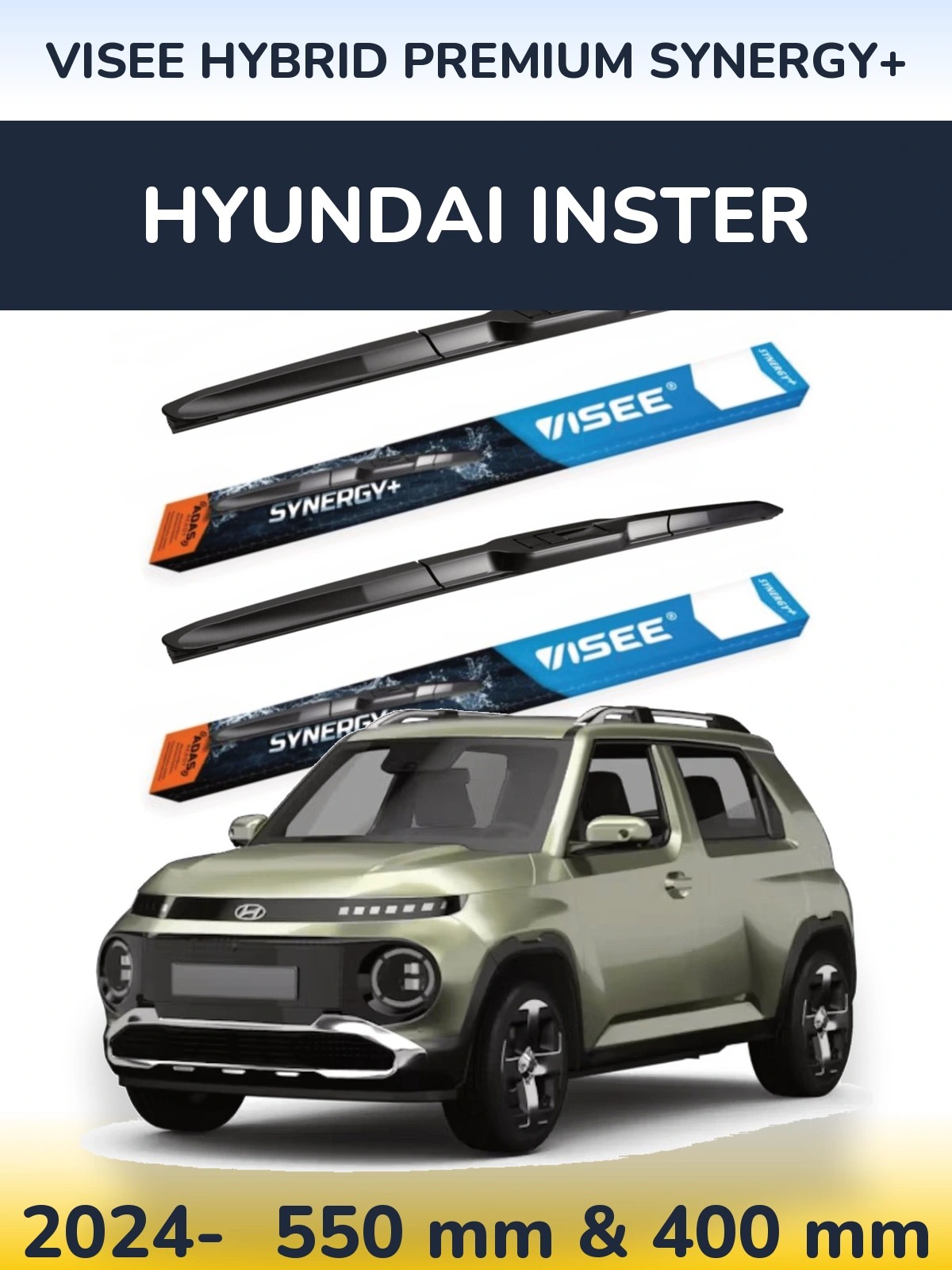 Torkarblad VISEE HYBRID PREMIUM SYNERGY+ för Hyundai Inster