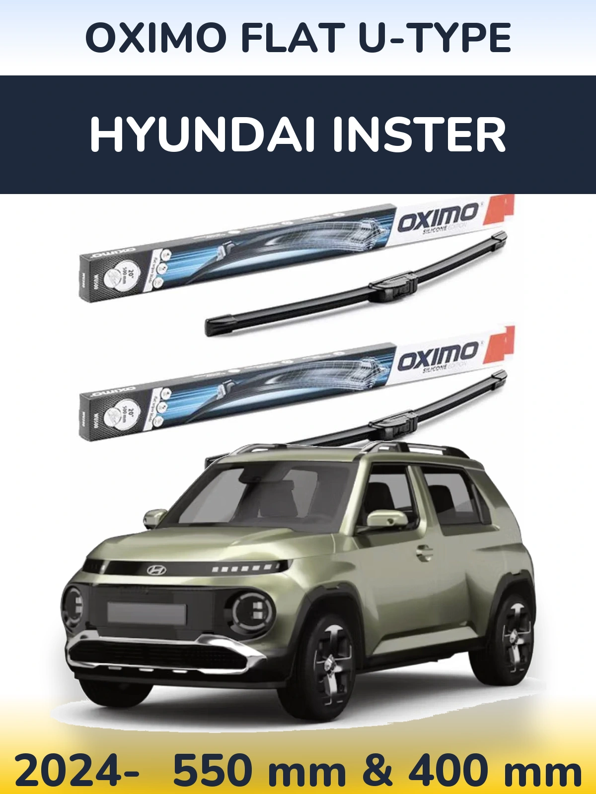 Torkarblad Oximo Flat U-type för Hyundai Inster